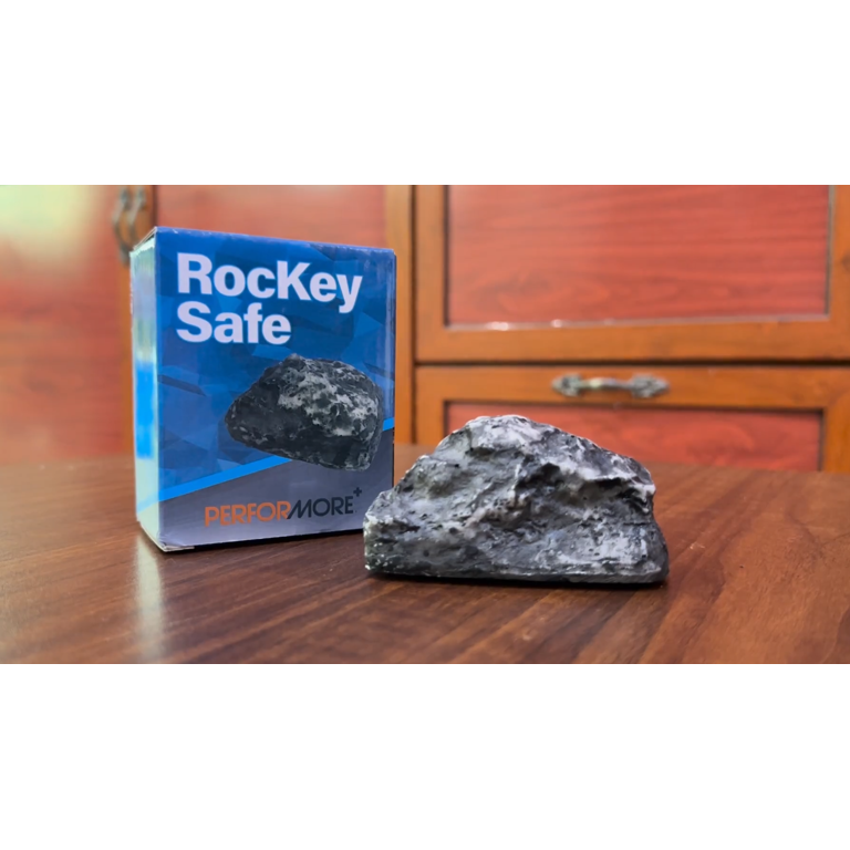 RocKey Safe Hidden Key Holder Rock, Realistic Fake Rock, Weather