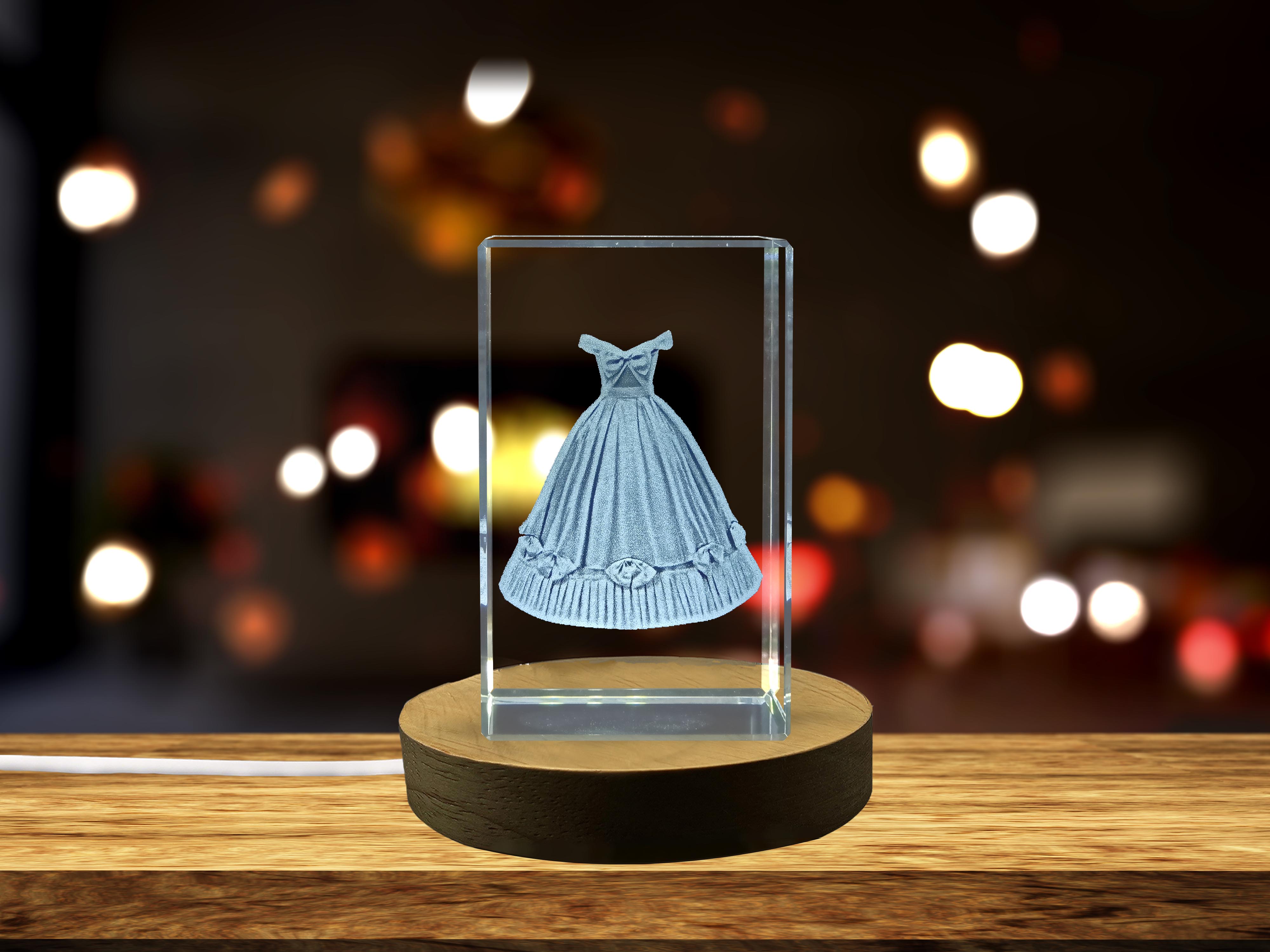 thumbnail video image 2 of 3D Crystal Princess Dress Gift for Little Girls Magical Decor, 2 of 7