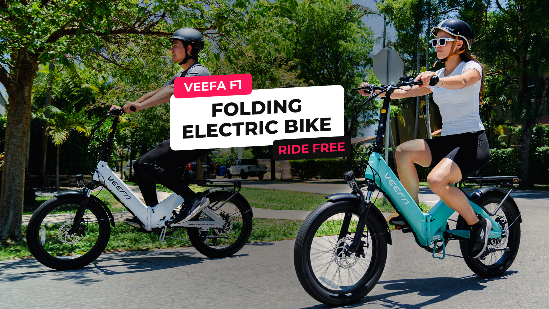 thumbnail video image 2 of VEEFA F1 Foldable Electric Bike for Adults, 500W Motor Ebike with 48V10.4Ah Removable Battery, Folding Ebike 30-80 Miles Range &19.9MPH Max Speed, 5 Pedal-Assist Levels, UL2849, 2 of 9