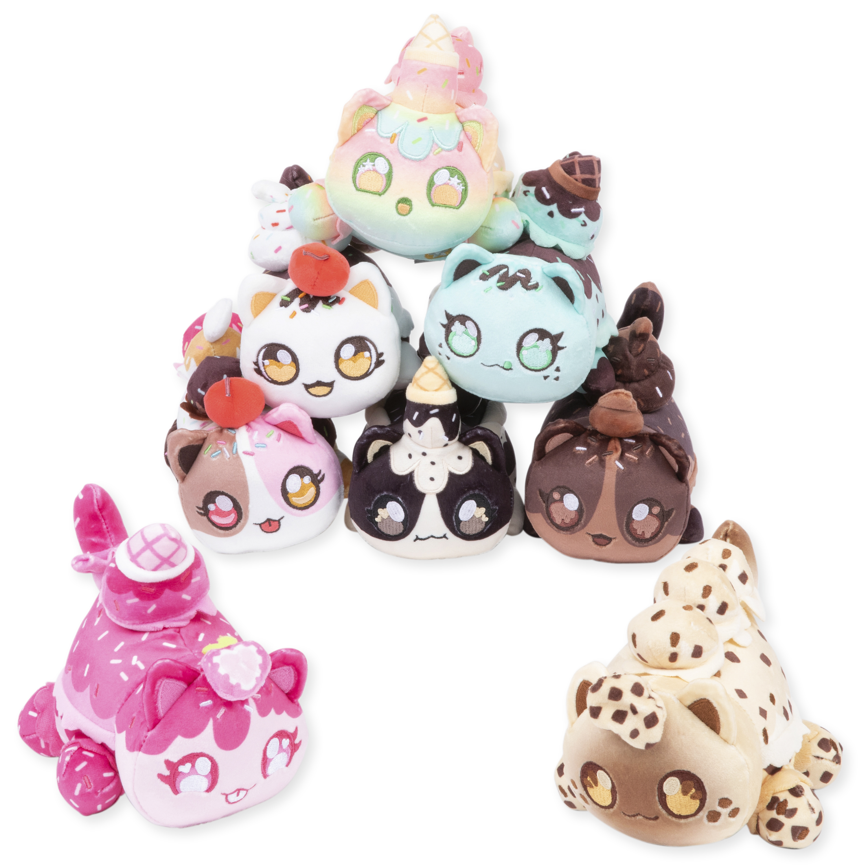 thumbnail video image 2 of Aphmau 6 in MeeMeow Mystery Plush Toy – Ice Cream; Blind Box, 1 of 8 Possible, Age Group 5+, 2 of 12
