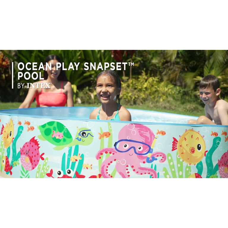 Intex 8` X 18`Deep Sea Blue SnapSet Kiddie Pool - Walmart.com Intex 8` X 18`Deep Sea Blue SnapSet Kiddie Pool - Walmart.com