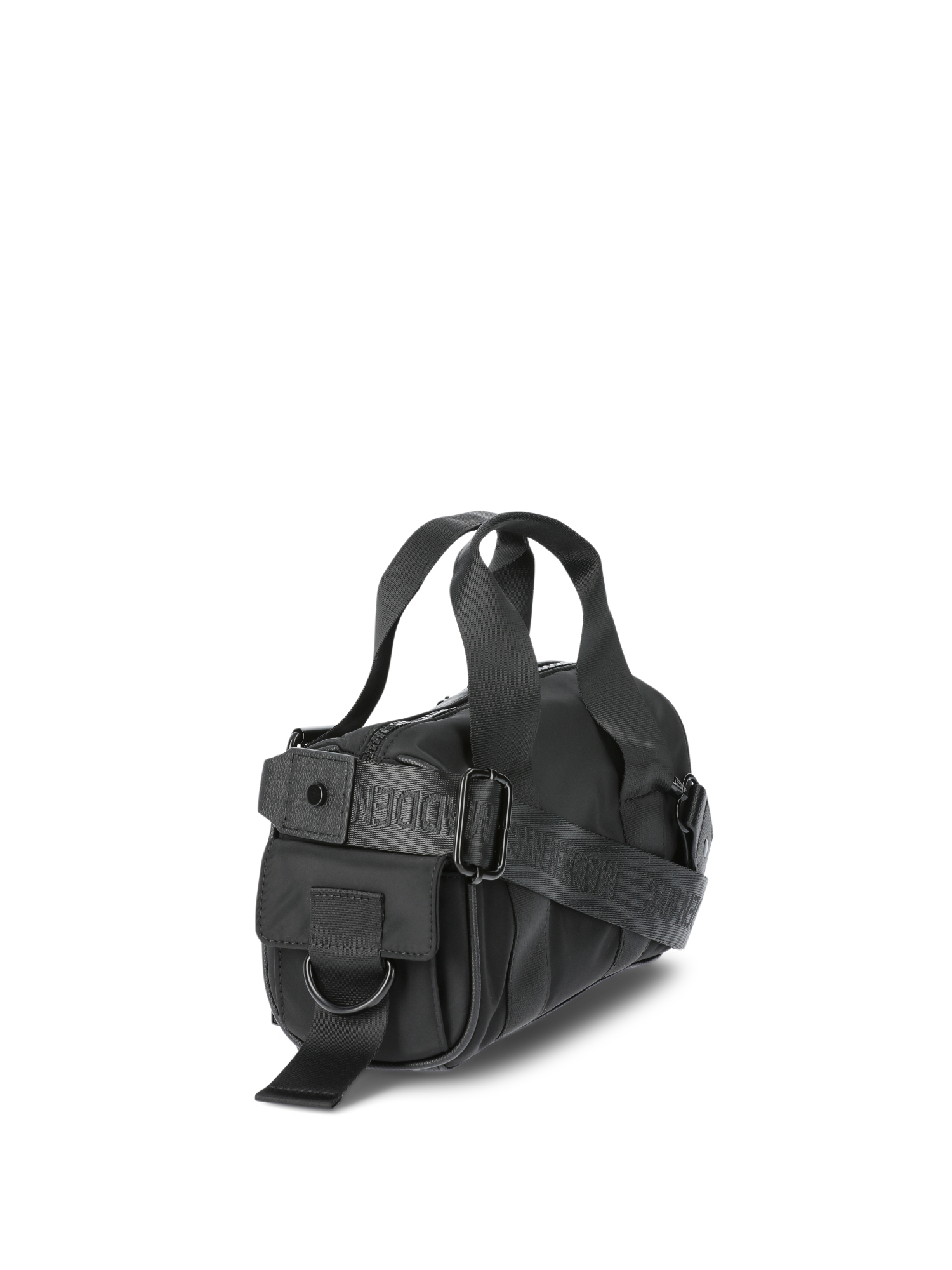 Steve Madden Bclove Quilted Nylon Shoulder Bag - Black Puffy Purse With Removable Chain Strap