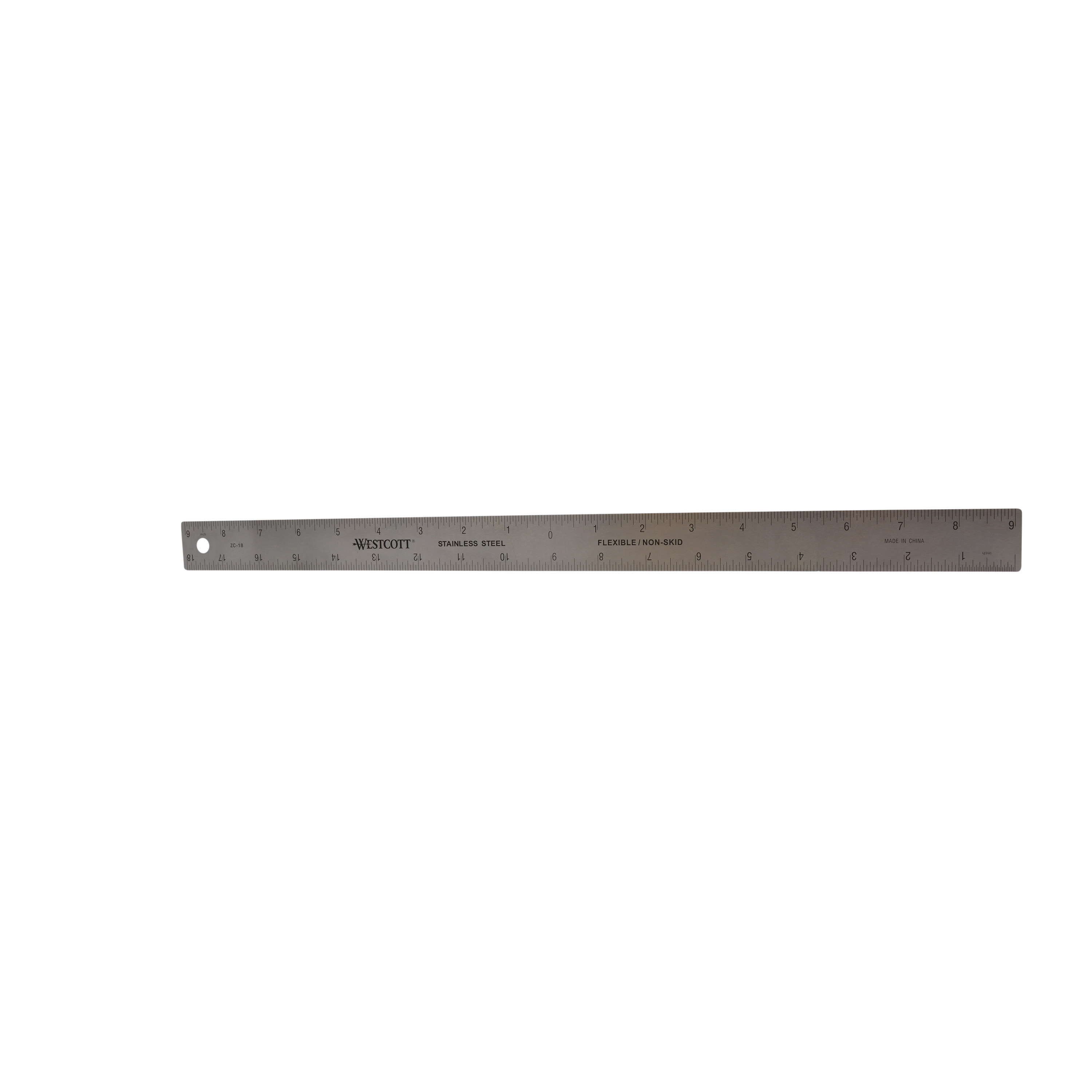 Westcott® Stainless Steel Rulers, 18 L x 1 W, Stainless Steel, Pack Of 12