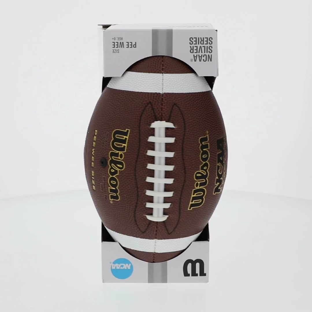 Wilson NCAA Reaction Recreational Football - Brown, PeeWee Size
