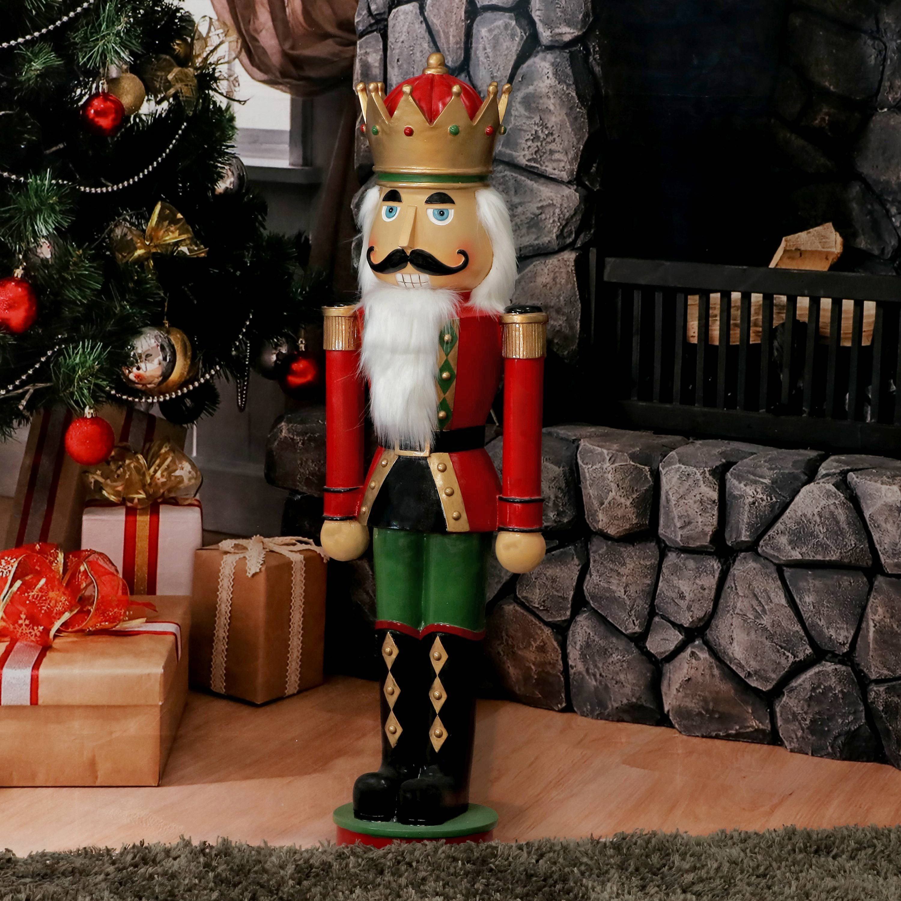 thumbnail video image 2 of Sunnydaze Matthias the Nutcracker Prince Indoor/Outdoor Christmas Decor, 2 of 13