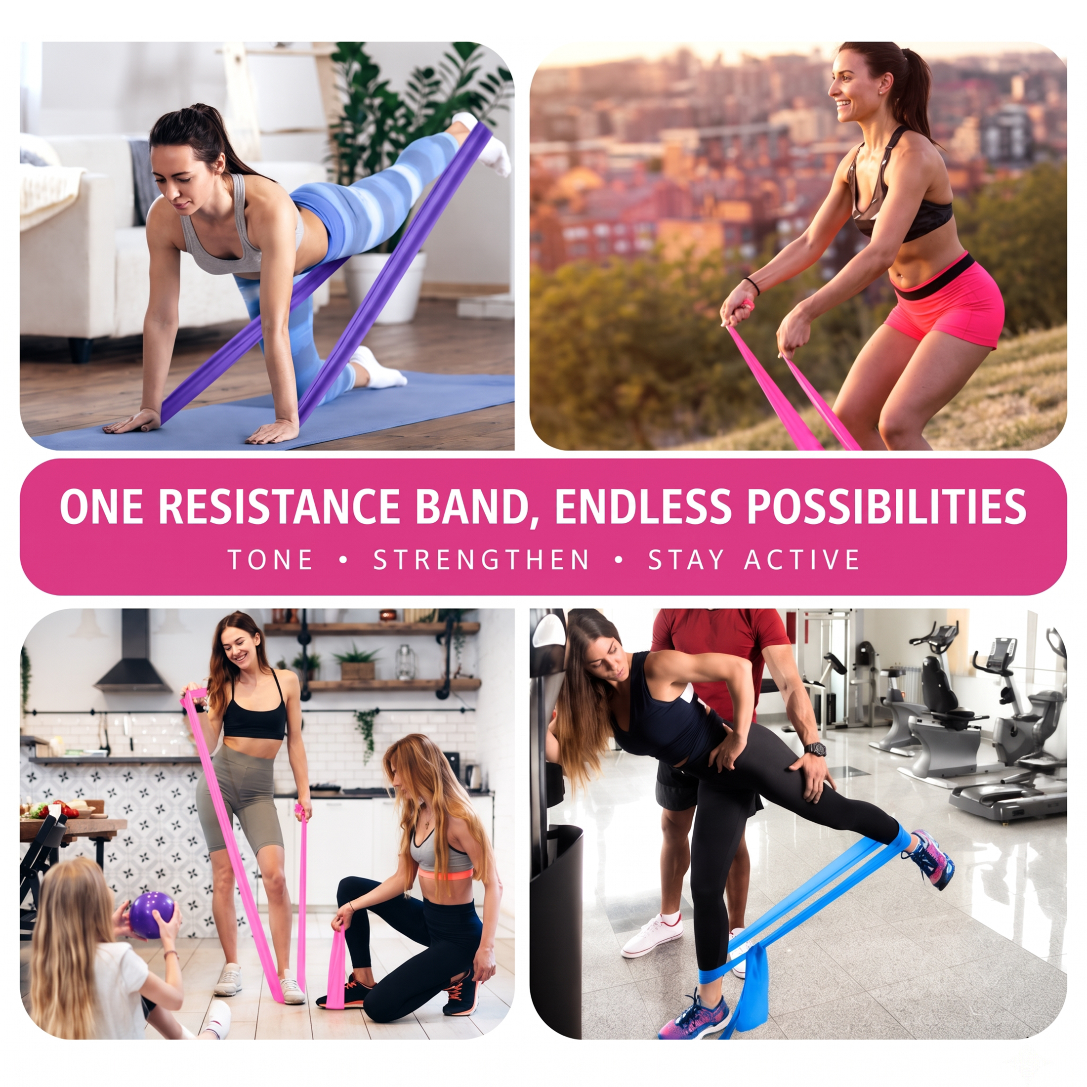 thumbnail video image 2 of BDUN 3 Pack Resistance Bands Set for Fitness, Latex-Free Stretch Exercise Bands with Multiple Resistance Levels, Workout Bands for Physical Therapy, Yoga, Pilates, Rehab & Home Gym, 2 of 7
