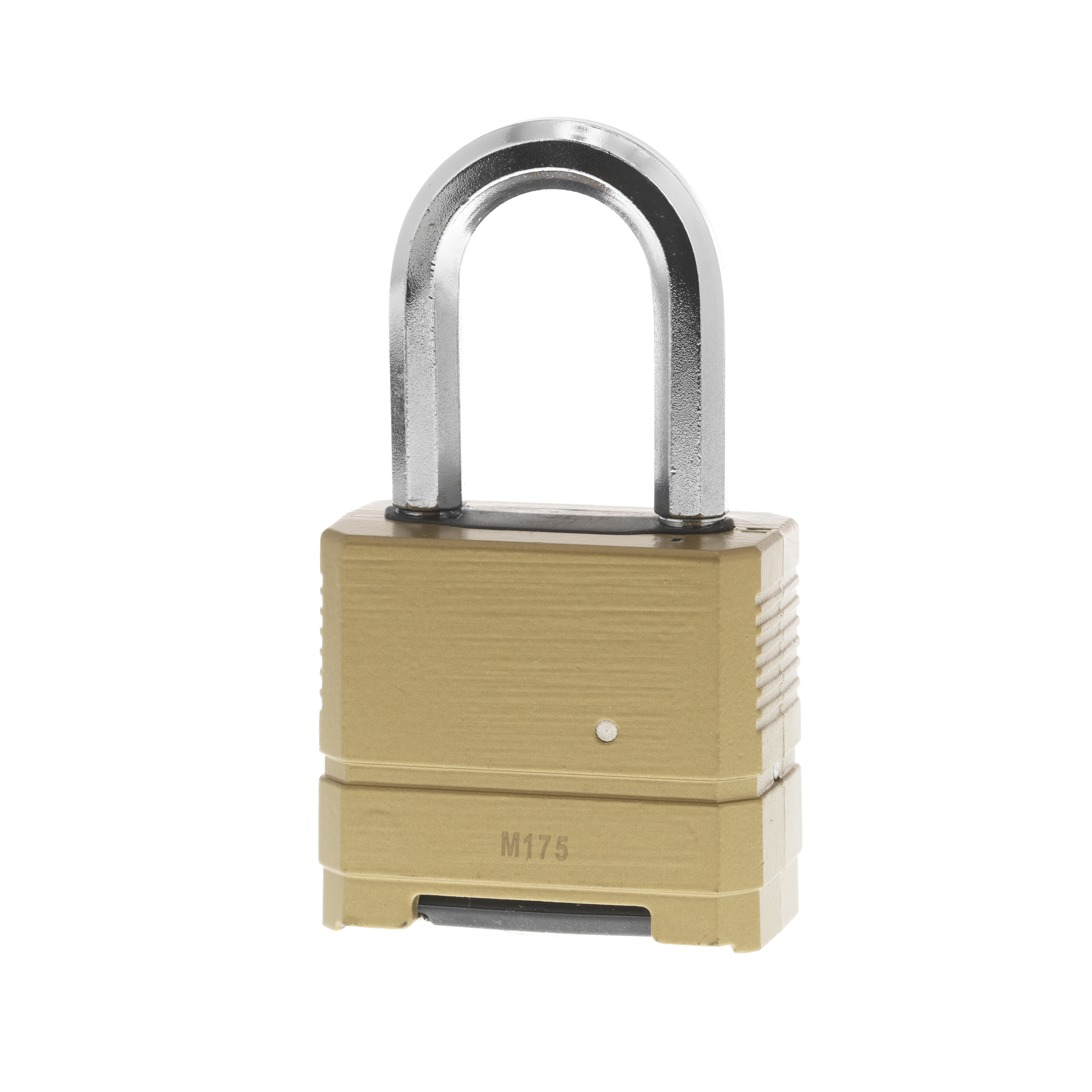 Master Lock Combination Lock, Heavy Duty Weatherproof Padlock, Resettable  For Outdoor Use, M175XDLF, Brass Finish - Combination Padlocks 