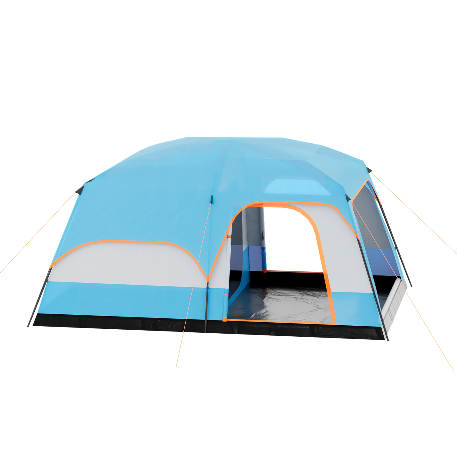 GUOCAO 5-8 Person Camping Tent Outdoor Shade Canopy Waterproof Tarp for Wilderness Survival Mountaineering Tent