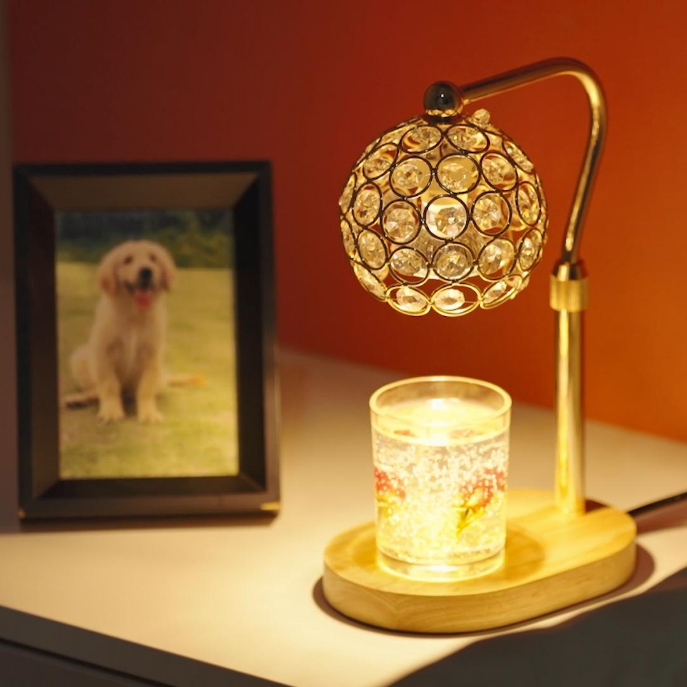 thumbnail video image 2 of MEHOOM Crystal Candle Warmer Lamp with Dimmer Timer, Adjustable Height Warmer for Jar Candles, with 2 Bulbs, Home Decor Gifts for Bedroom Living Room, 2 of 9