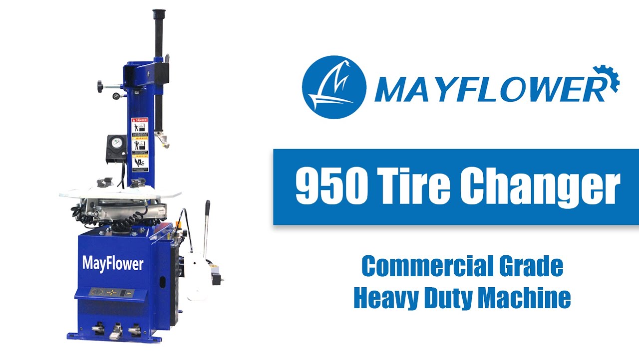 thumbnail video image 2 of Mayflower - 1.5 HP Tire Changer Wheel Changers Machine Combo Balancer Rim Clamp 950 680 Bead Blaster / 1 Year Full Warranty, 2 of 7
