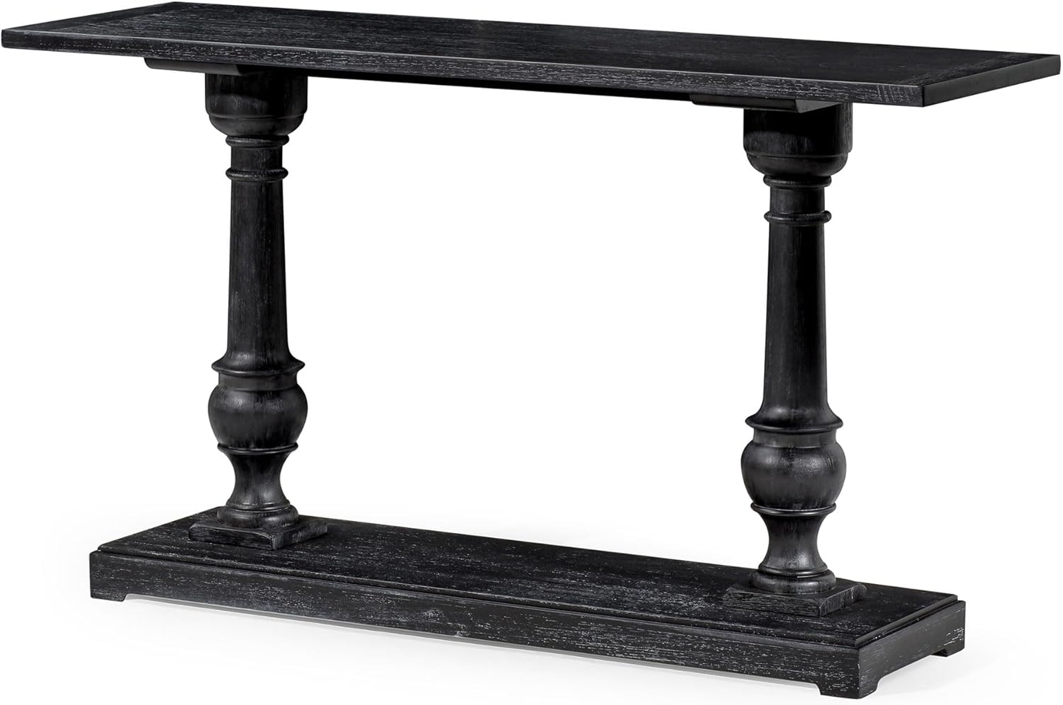 thumbnail video image 2 of Maven Lane Arthur Traditional Wooden Console Table in Antiqued Black Finish, 2 of 7