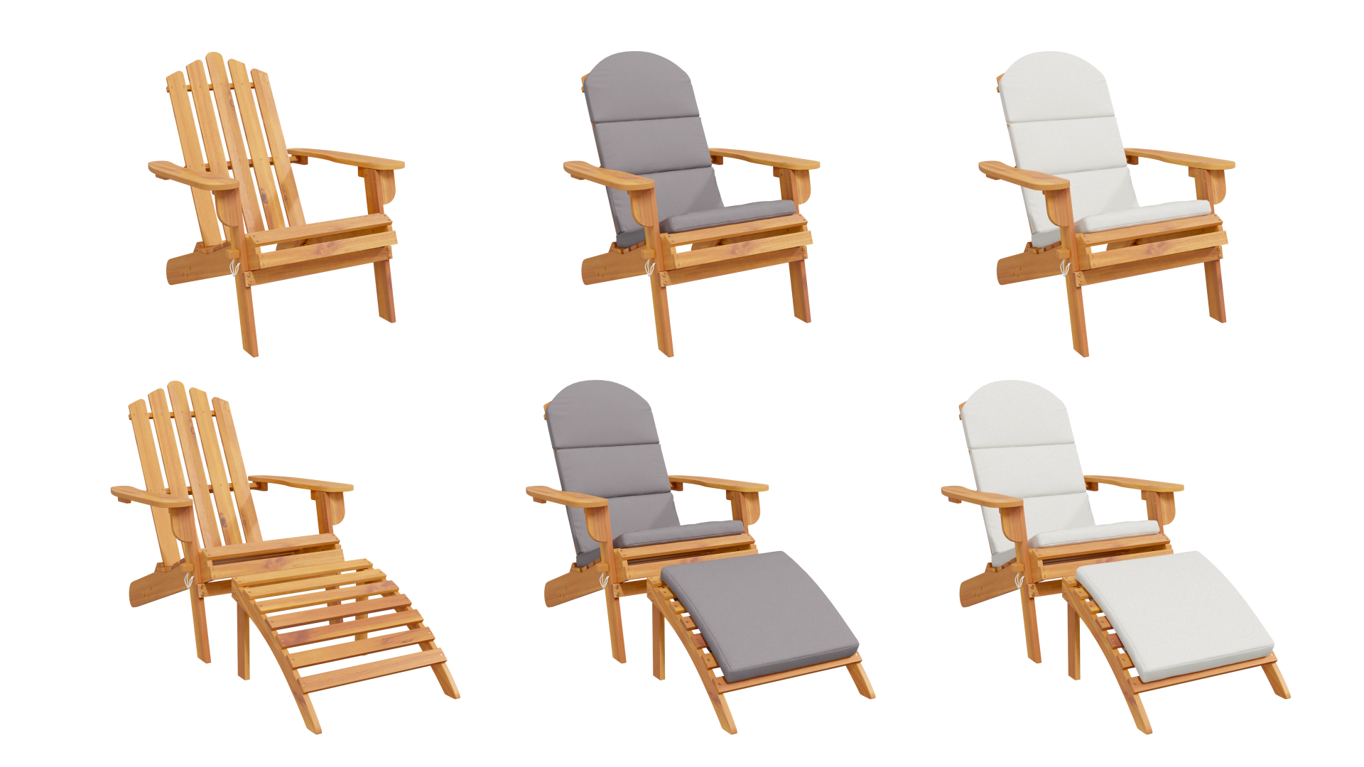 thumbnail video image 2 of vidaXL Garden Collection Outdoor Chair Acacia Wood with Cushion - Cream White Foldable, 2 of 8