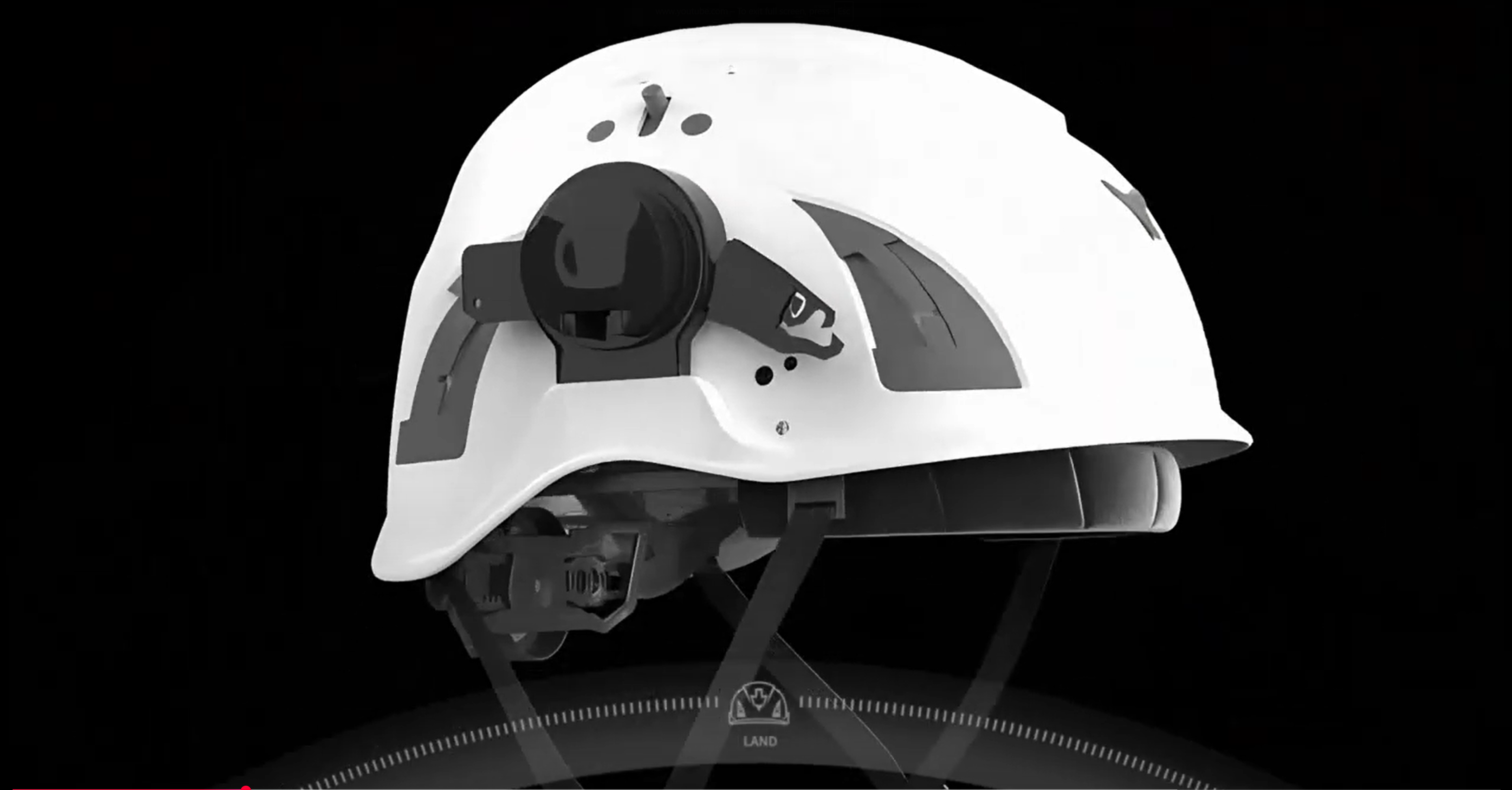 thumbnail video image 2 of Land Helmets AeroPro Safety Helmet - ANSI/ISEA Z89.1 + EN 12492/EN 397 Type 1 Class C Vented - OSHA Approved - Helmets for Arborists, Contractors, and Rescue Teams - Carbon Fiber, 2 of 10