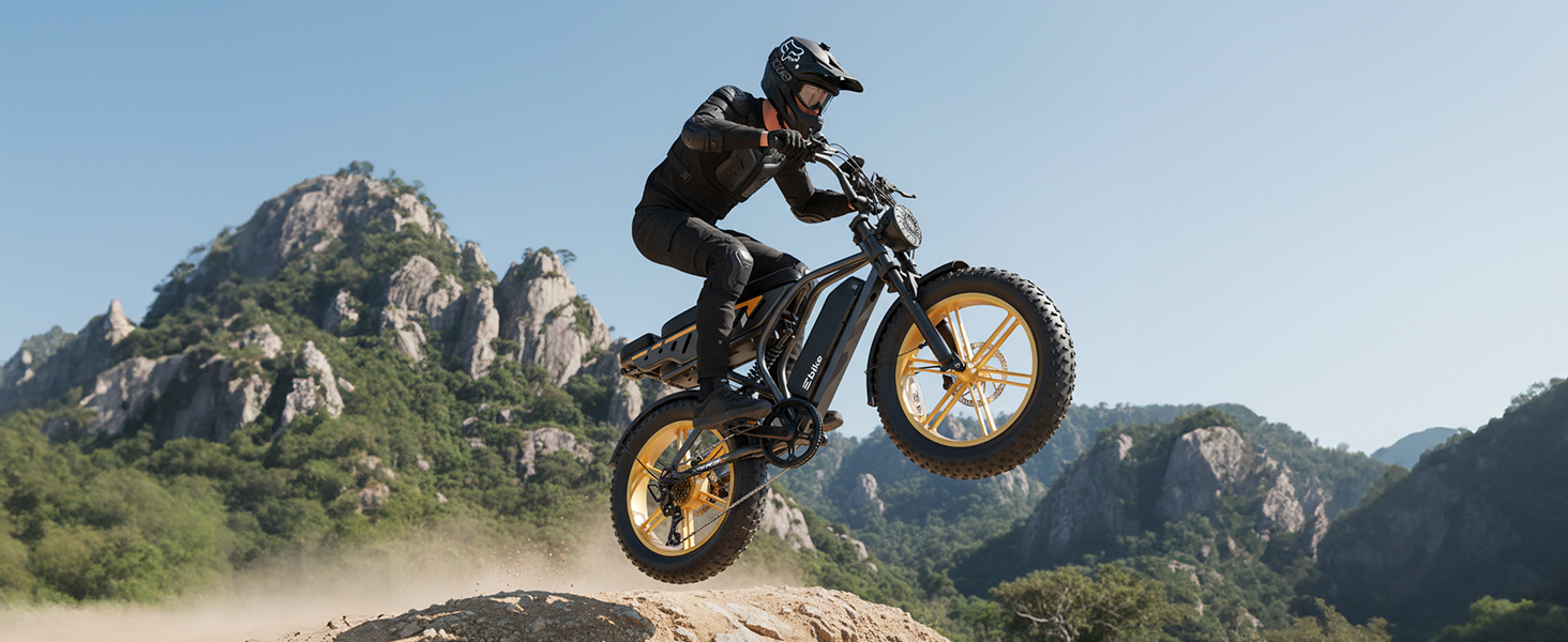 thumbnail video image 2 of TST Electric Bike for Adults, 750W Motor 20"x4" Fat Tire E Bicycle, E Mountain Bike, 48V/15Ah Battery SGS, Dual Suspension, 7 Speeds, 2 of 9