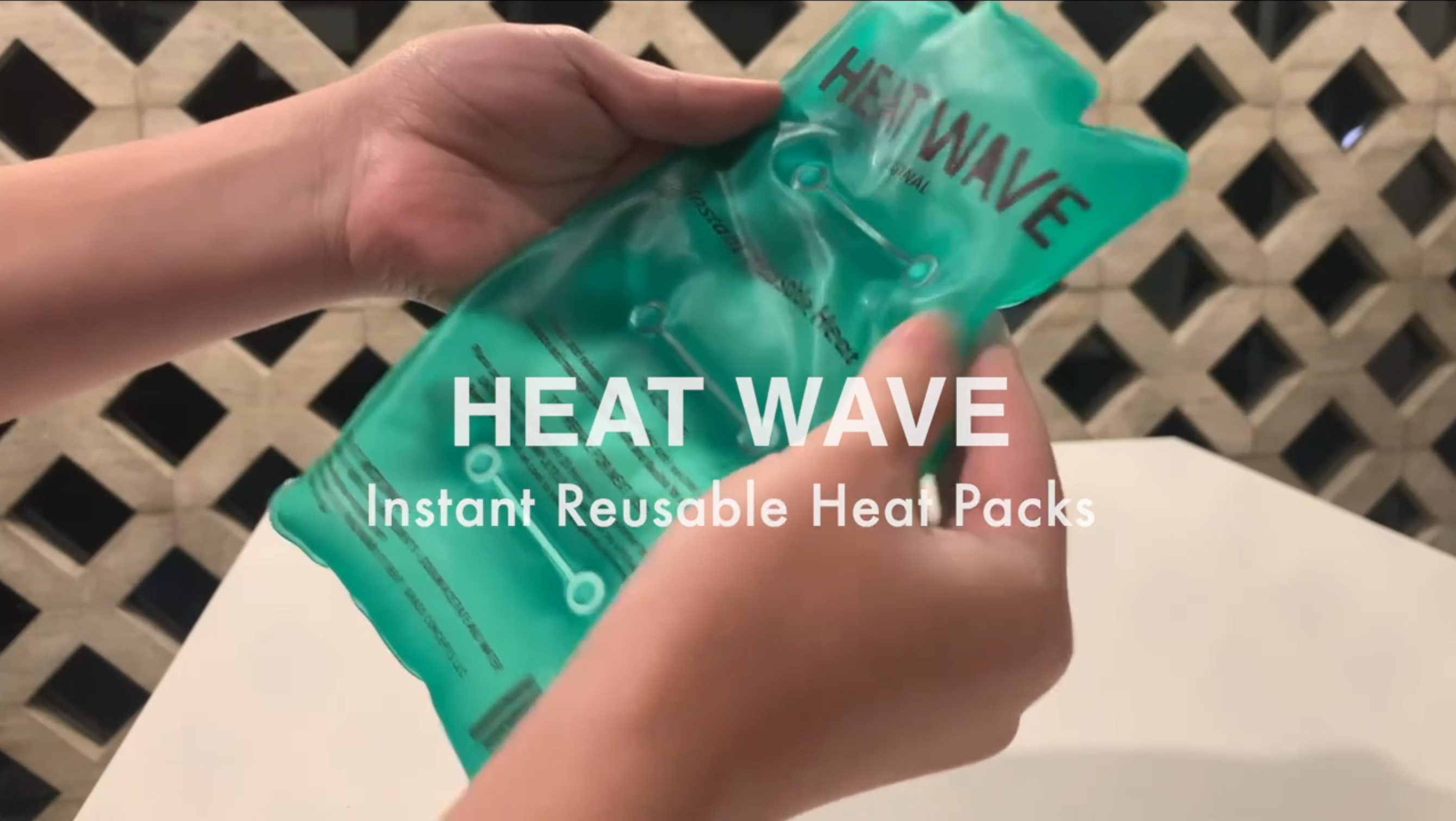 thumbnail video image 2 of Heat Wave Instant Reusable Heat Pack 5"x9" Medium Clear, Made in USA Click Heat, 2 of 7