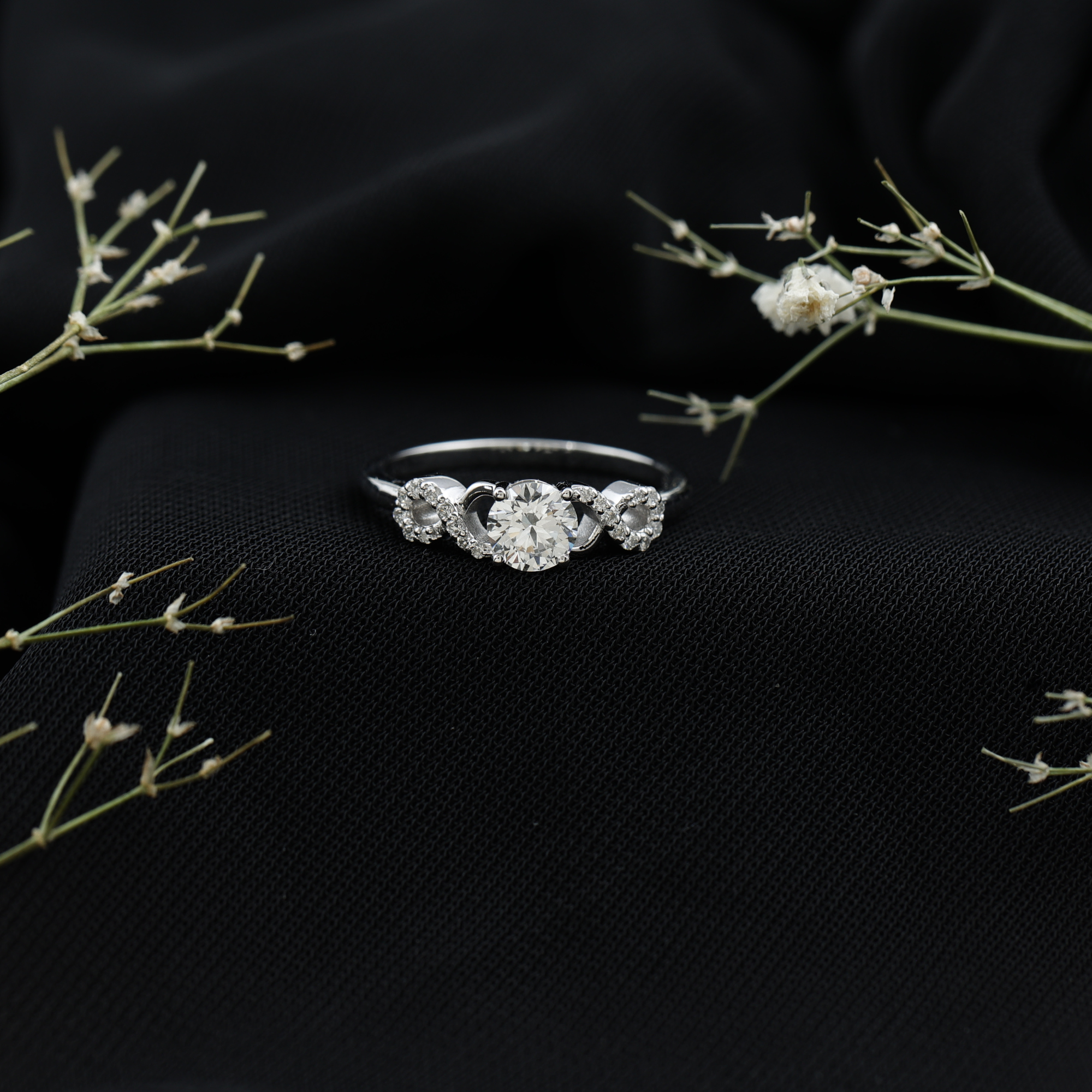 thumbnail video image 2 of Certified Lab Grown Diamond Solitaire Promise Ring for Her, EF-VS Quality - with Jewelry Box, 925 Sterling Silver, US 4.00, 2 of 8