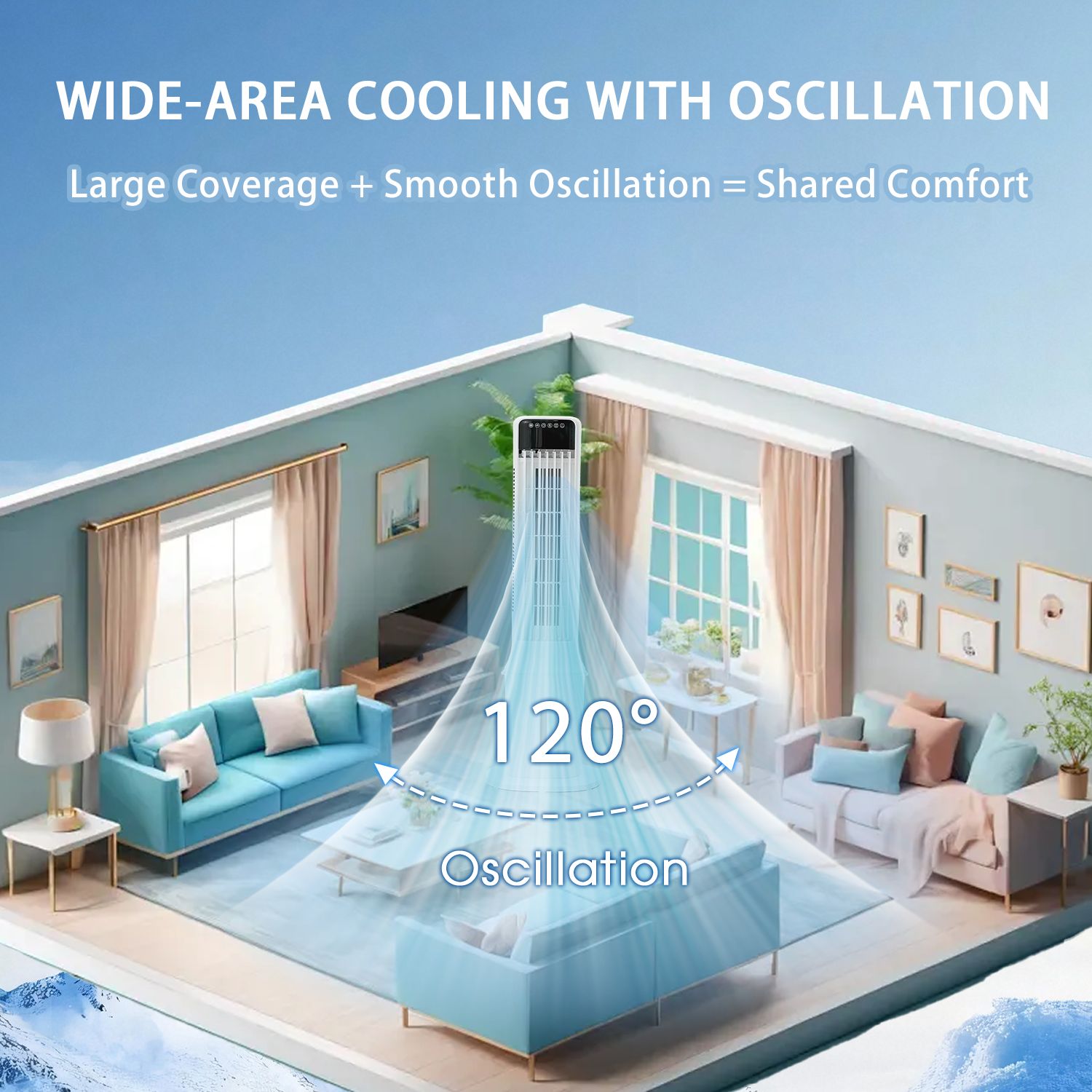 thumbnail video image 2 of 41" Evaporative Air Cooler with Remote, Portable Air Conditioner with 3 Modes,Quiet Evaporative Cooler 120° Sweep,  Cooling Fan Equipped 24H Timing, 2 of 6