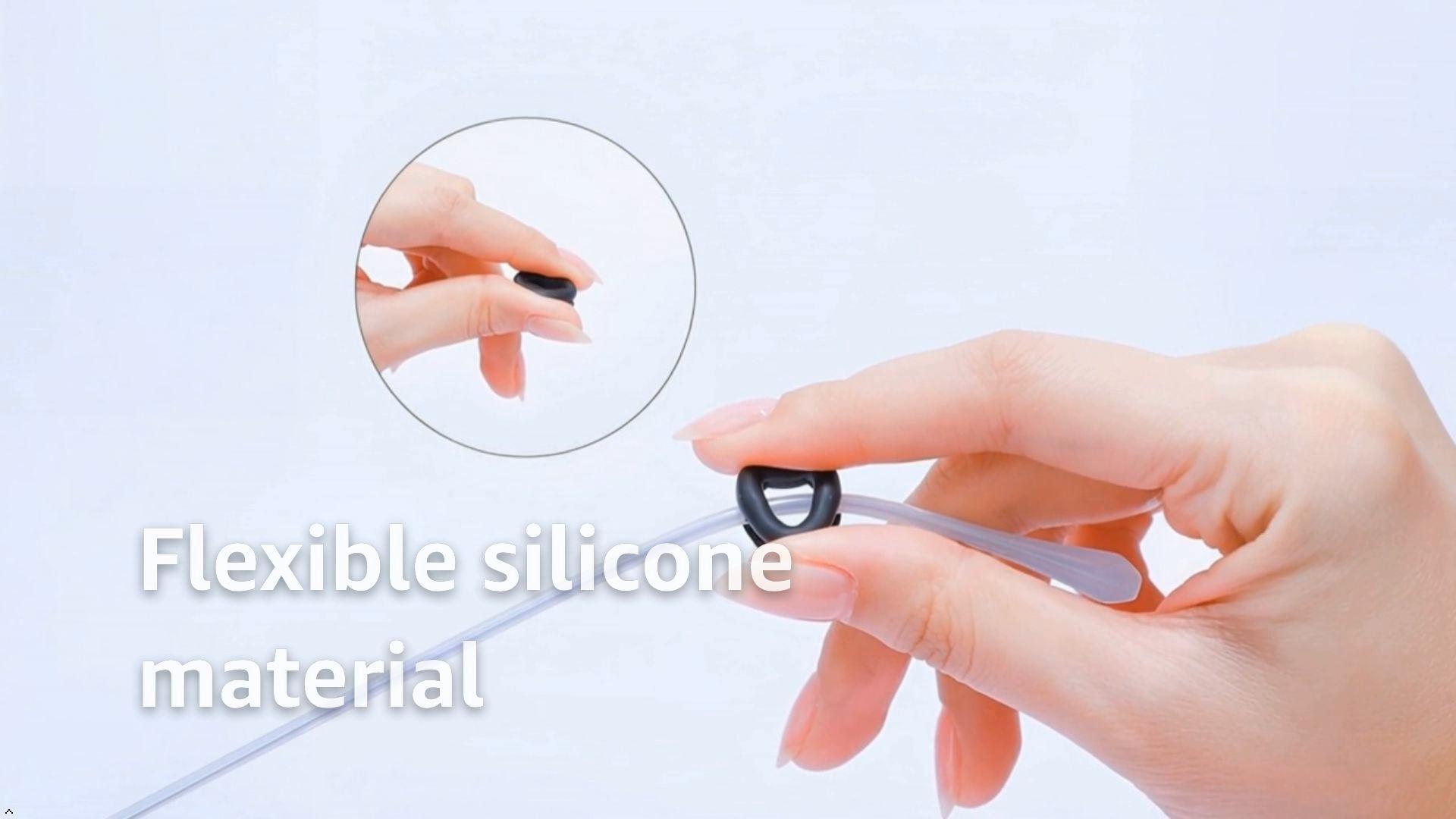 thumbnail video image 2 of Glasses Ear Grips - Hollow Heart Shape Eyeglasses Rings Silicone Holder Anti-Slip Hooks Safety Eyewear Retainer for Sunglasses Myopia or Presbyopia Glasses 6 Pairs, 2 of 8