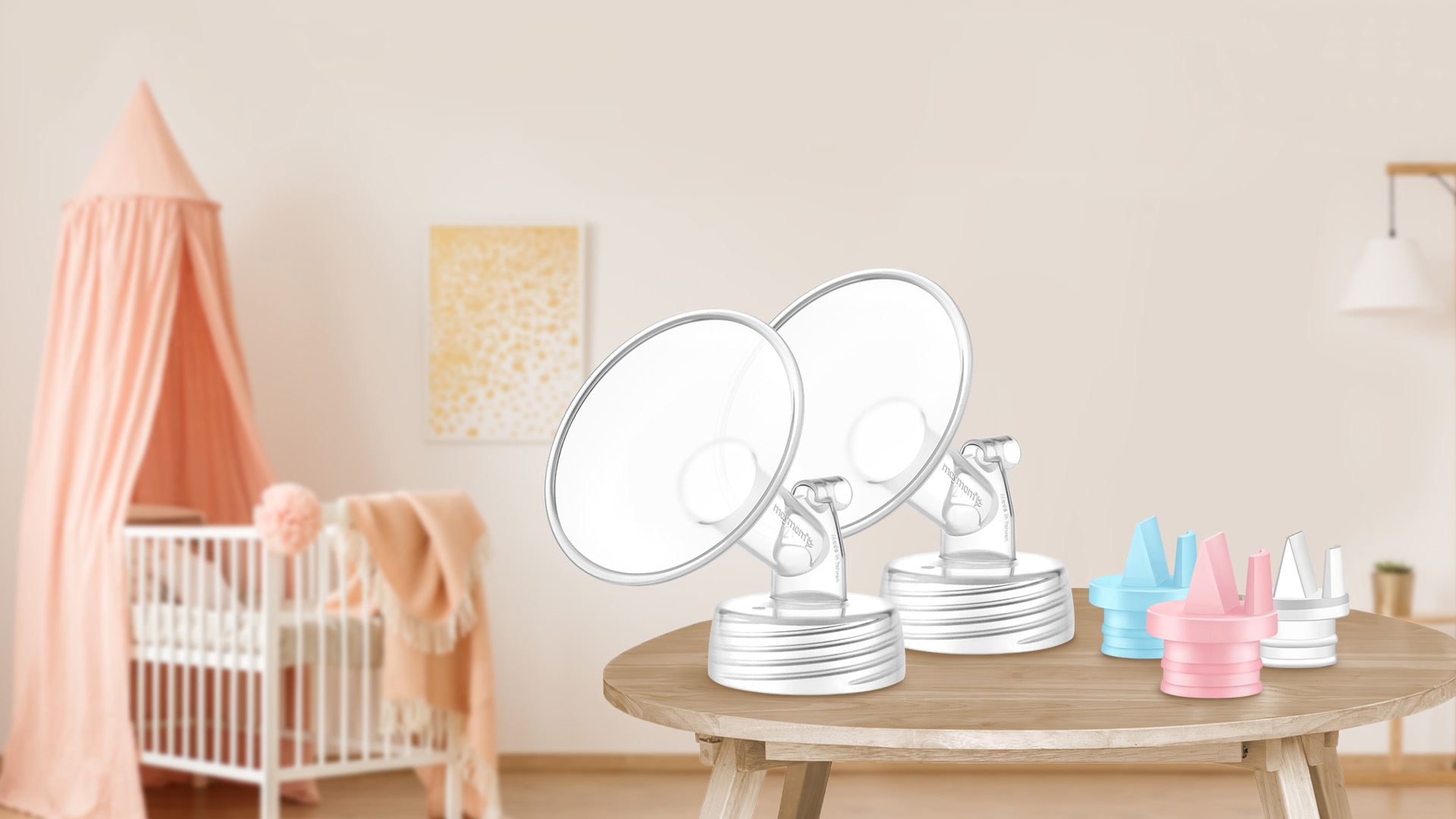 thumbnail video image 2 of Maymom Pump Part Compatible with Spectra/Ameda Luna Pumps, Syngery Gold; Incl Wide Mouth Flange 19 mm 2nd Gen. Pink Valve; Not Original Spectra Flange, 2 of 9