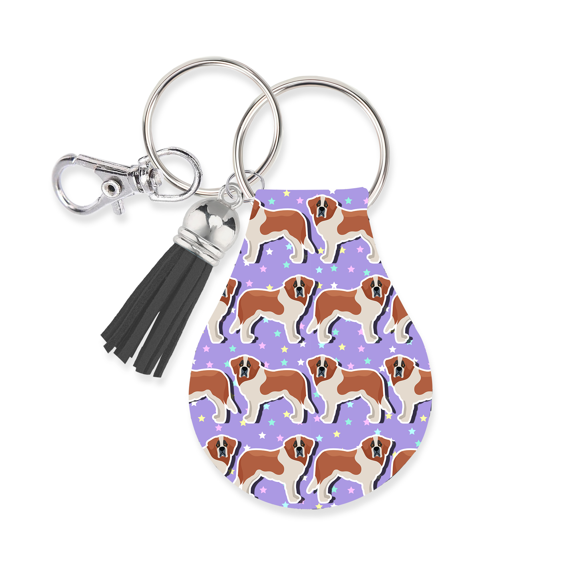 thumbnail video image 2 of Jolitee Neoprene AirTag Compatible Case Keychain – Durable & Stylish Holder with Secure Ring and Clip, Compatible with Apple AirTag (St Bernard), 2 of 7