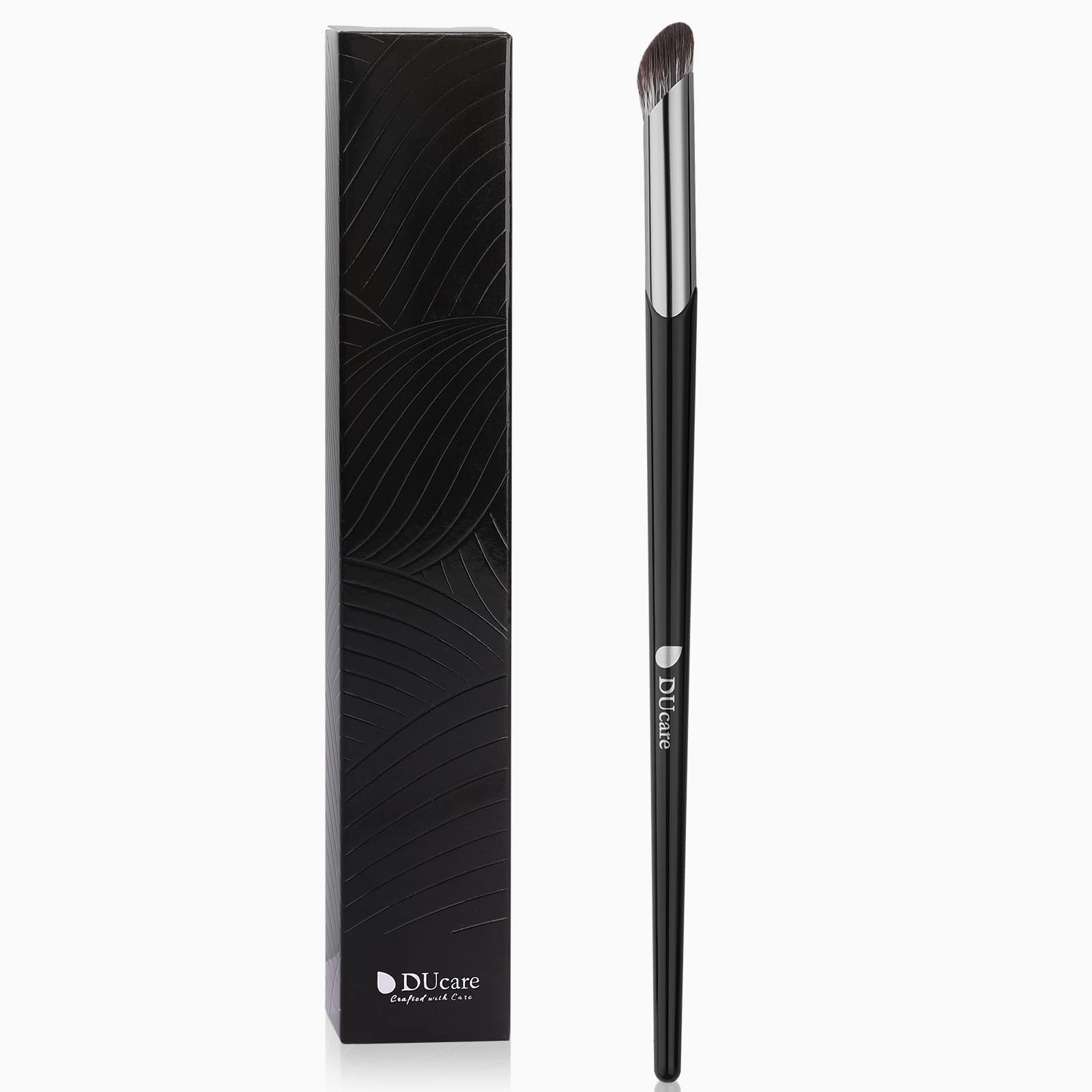 thumbnail video image 2 of DUcare Small Nose Contour Brush with Dense Bristles, Aluminum Tube, Black, 2 of 10