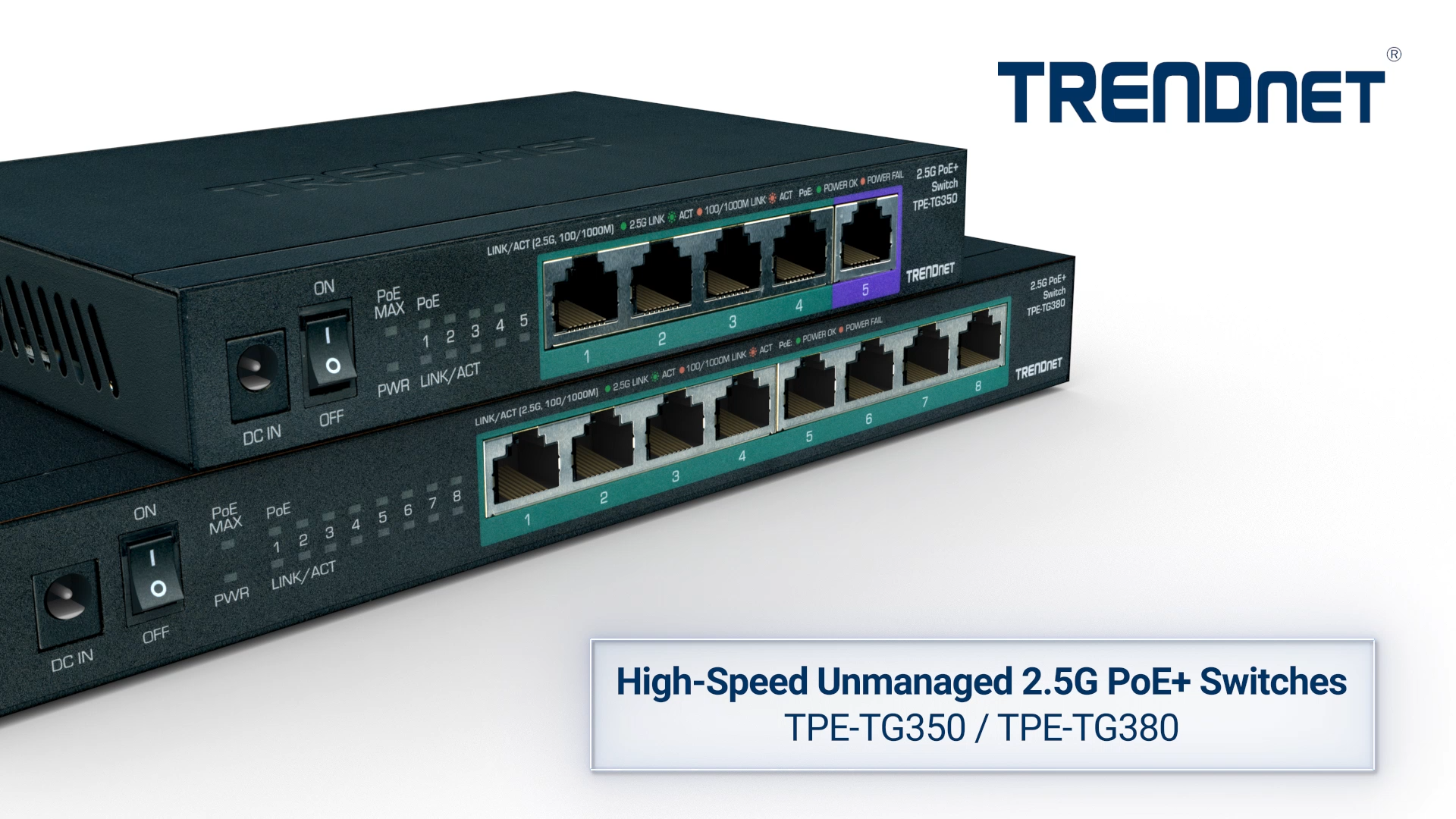 thumbnail video image 2 of TRENDnet TPE-TG350,  5-Port Unmanaged 2.5G PoE+ Switch, 2 of 14