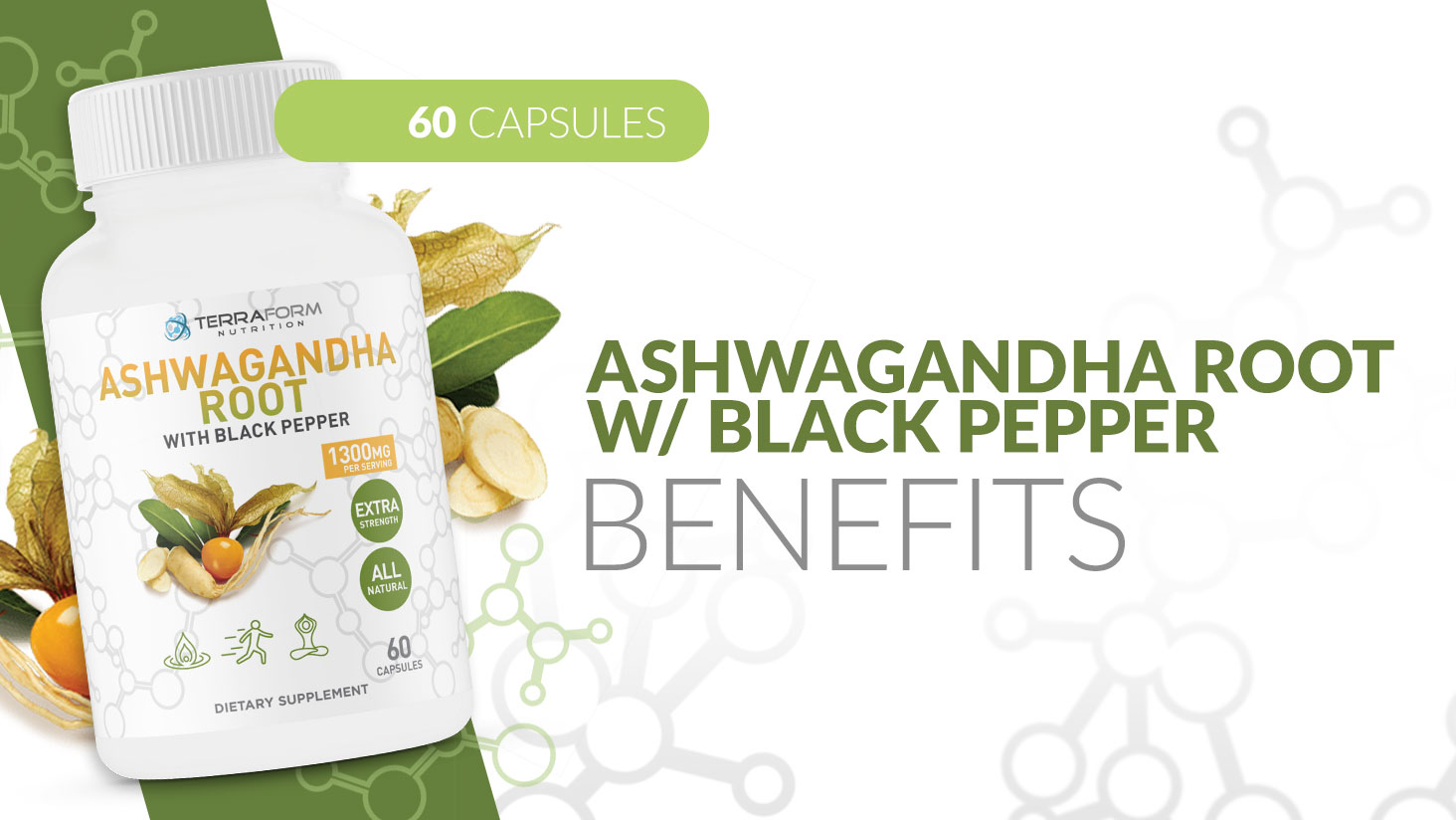 thumbnail video image 2 of Ashwagandha Capsules - Extra Strength 1300mg Pure Ashwagandha Supplement with Black Pepper for Maximum Absorption - Natural Well-Being & Balance Support - Vegan Friendly for Men & Women - 60 Capsules, 2 of 9