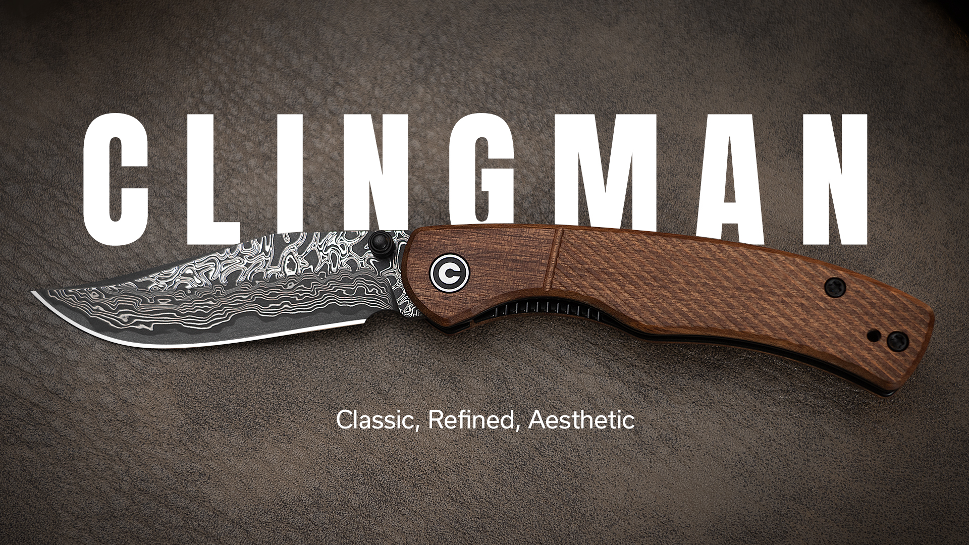 thumbnail video image 2 of CIVIVI Clingman Pocket Knife Folding Knife with 2.99" Damascus Blade Milled Guibourtia Wood Handle C23065B-DS1, 2 of 9