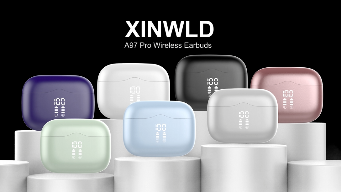 thumbnail video image 2 of Wireless Earbuds, Bluetooth 5.4 Headphones in Ear with 4 ENC Noise Cancelling Mic, Wireless Earphones HiFi Stereo Deep Bass 40H Playtime, In-Ear Bluetooth Earbuds LED Display IP7 Waterproof, USB-C, 2 of 8
