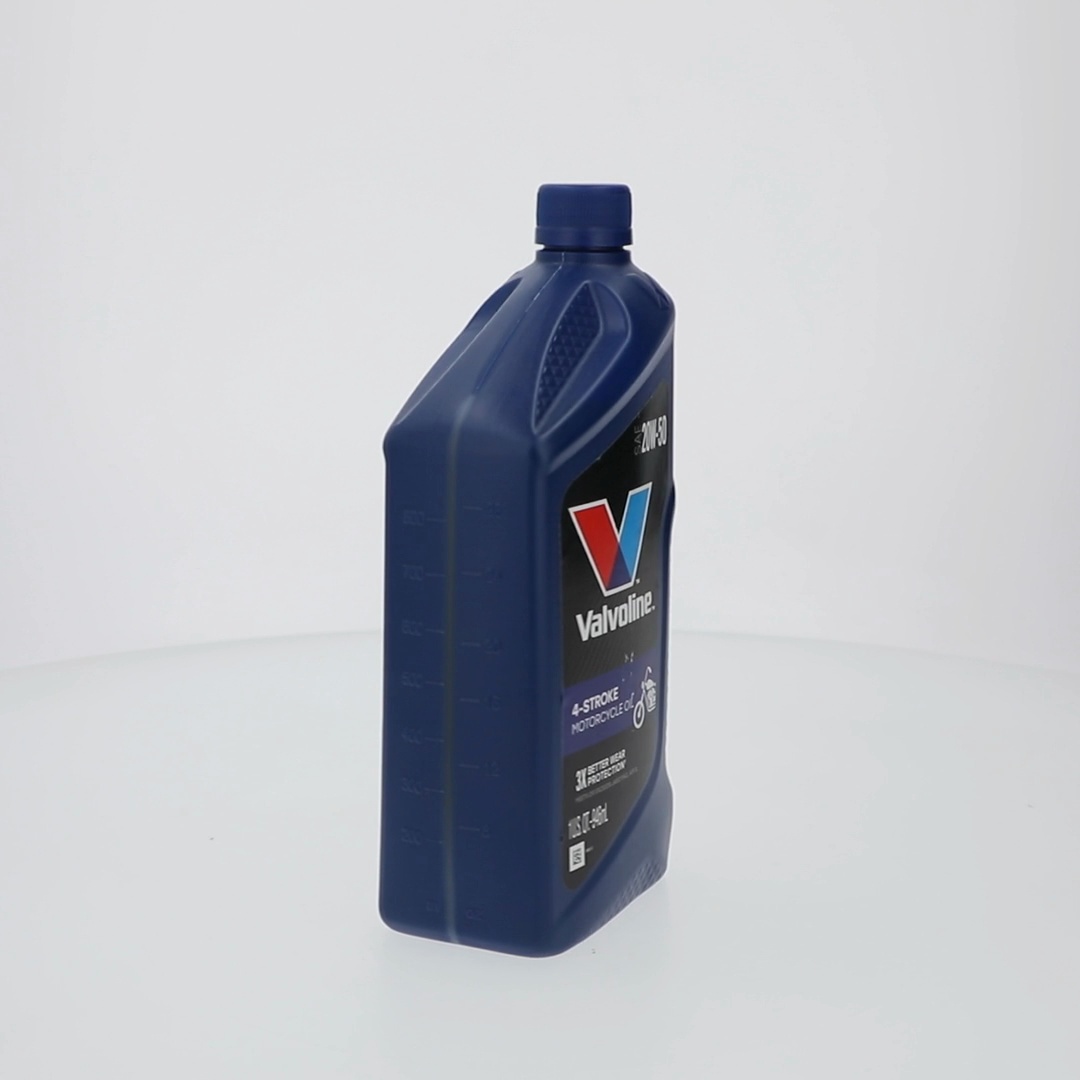 3 pack) Valvoline 4-Stroke Motorcycle 20W-50 Conventional Motor