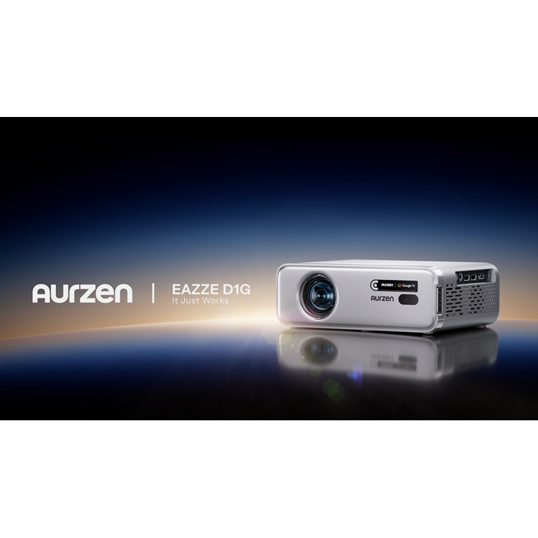 Aurzen Google TV Projector with WiFi & Bluetooth, Auto Focus