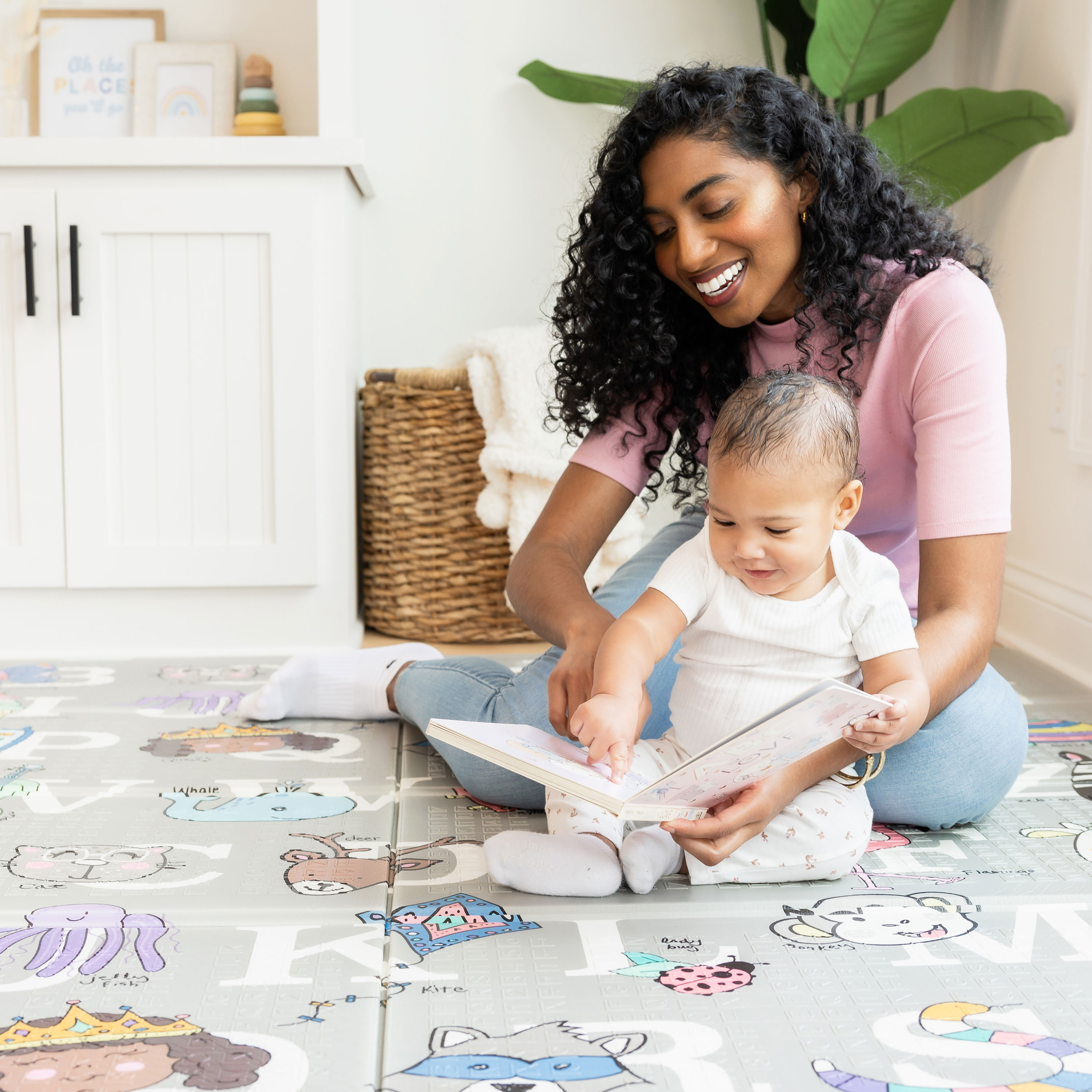 thumbnail video image 2 of Regalo Sensory & Learning My Play Mat™, Foldable & Reversible Waterproof Foam Play Mat, 77" x 71", 2 of 10