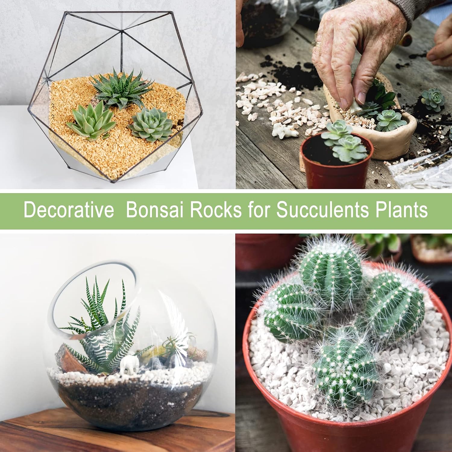 thumbnail video image 2 of 2LBS Bonsai Cactus Soil Potting Mix Succulent Rocks Pebbles for Plants Aquarium Pebbles for Fish Tank, 2 of 10