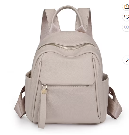 thumbnail video image 2 of PRIYAL Backpack Purse for Women PU Leather Small Backpack Fashion Multi Pockets Casual Daypacks Ladies Travel Shoulder Bags Grey, 2 of 11