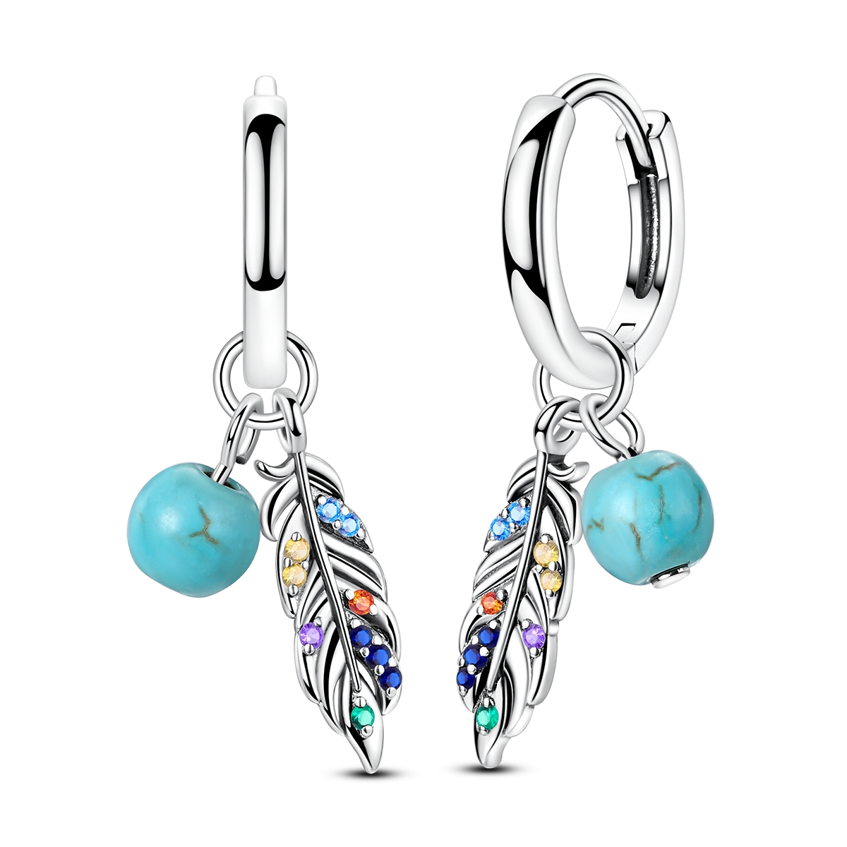 thumbnail video image 2 of MULA Hoop Earring for Women S925 Sterling Silver Cubic Zirconia Shinning Dreamcatcher Earring Gifts, 2 of 7