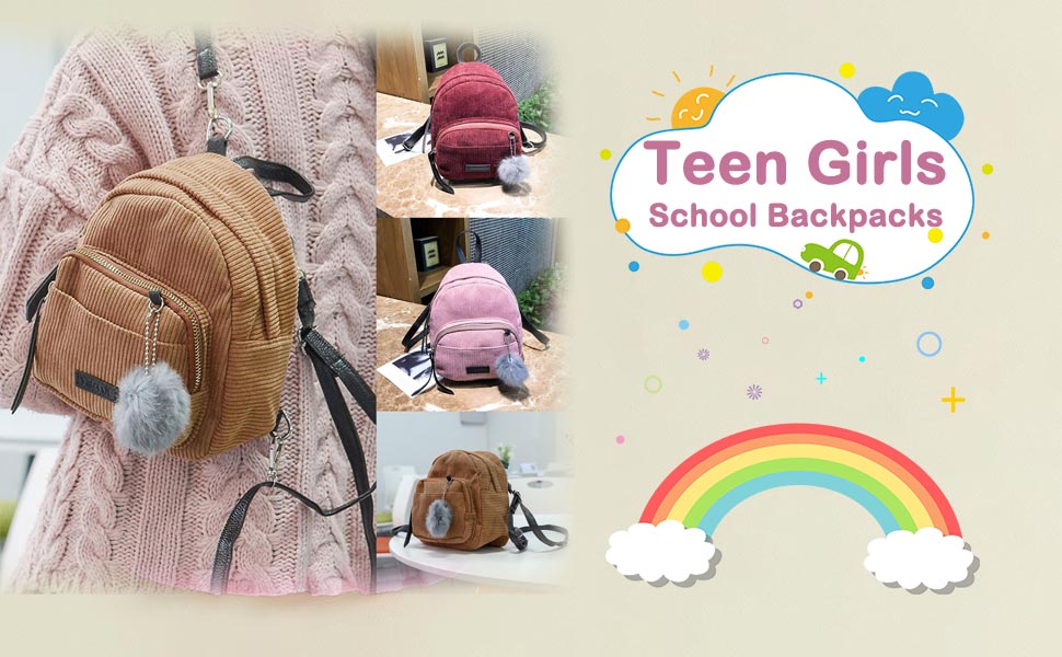 thumbnail video image 2 of FDDMis Mini Backpacks Backpack for Women Travel Bag Tote Backpack Mens Black Backpack Teacher Bags Bag for Men Mochila Escolar, Pink One Size, 2 of 5