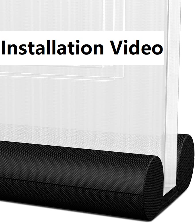 thumbnail video image 2 of Large Under Door Draft Stopper 30 32 36 inches,Door Sweep,Draft Stopper for Bottom of Door,Door Bottom of Door,Door Draft Noise Blocker,Large Door Bottom,Door Draft Blocker Reduce Cold Air,Light,Dust, 2 of 8