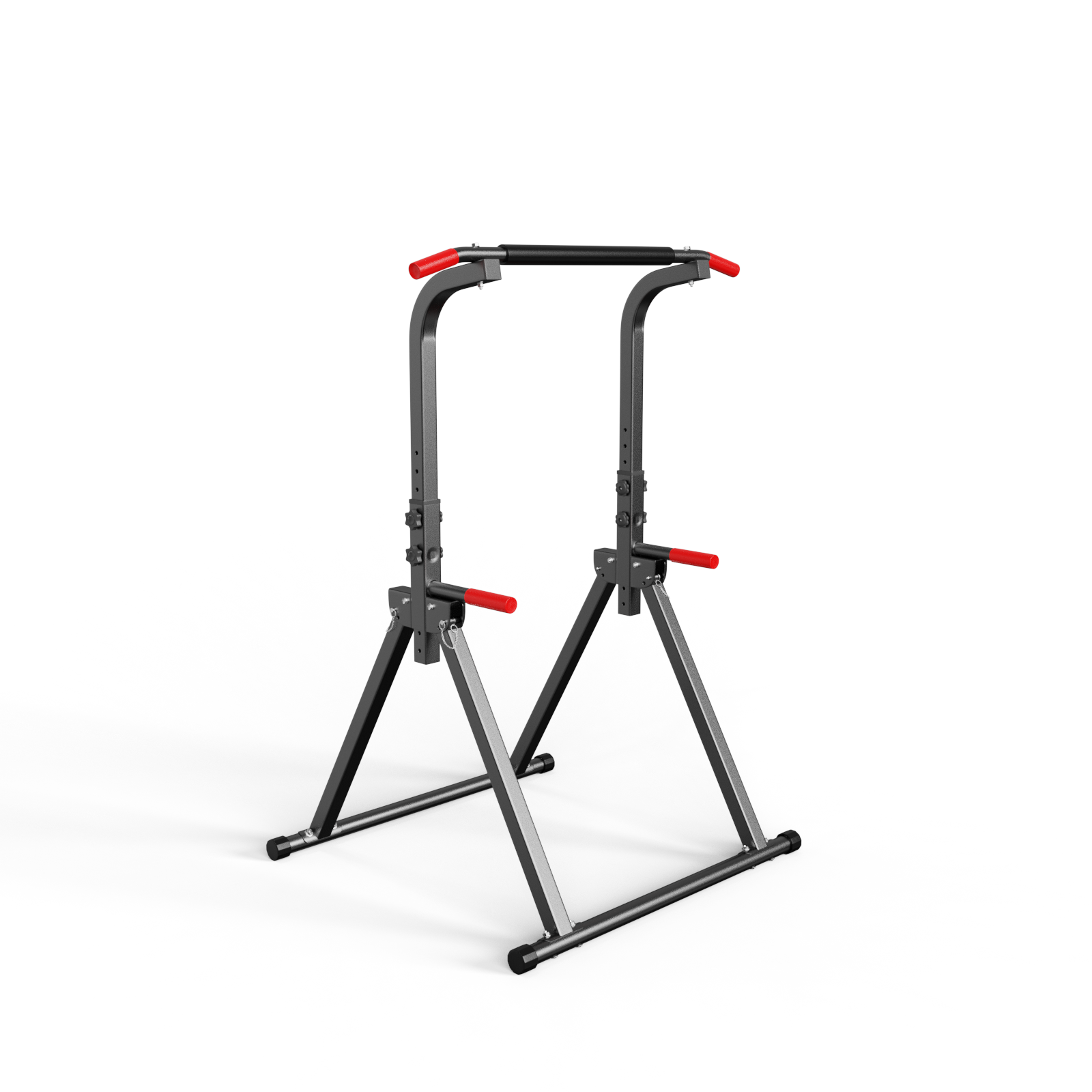thumbnail video image 2 of YYJO Foldable Pull Up Bar Free Standing, 11-Level Adjustable Multi-Function Power Tower Dip Bar, Home Gym Strength Training Equipment, 350LBS Capacity, 2 of 9