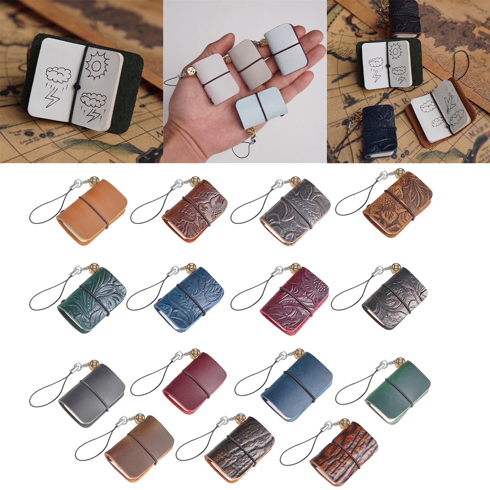 thumbnail video image 2 of CoreLiving Leather Pocket Journal Handmade Cowhide Mini Notebook Small Notepad Blank Pages Multi-Purpose Ledger A6 Size for Home Office Travel Sketchbook Vow Books Style Diary, 2 of 11