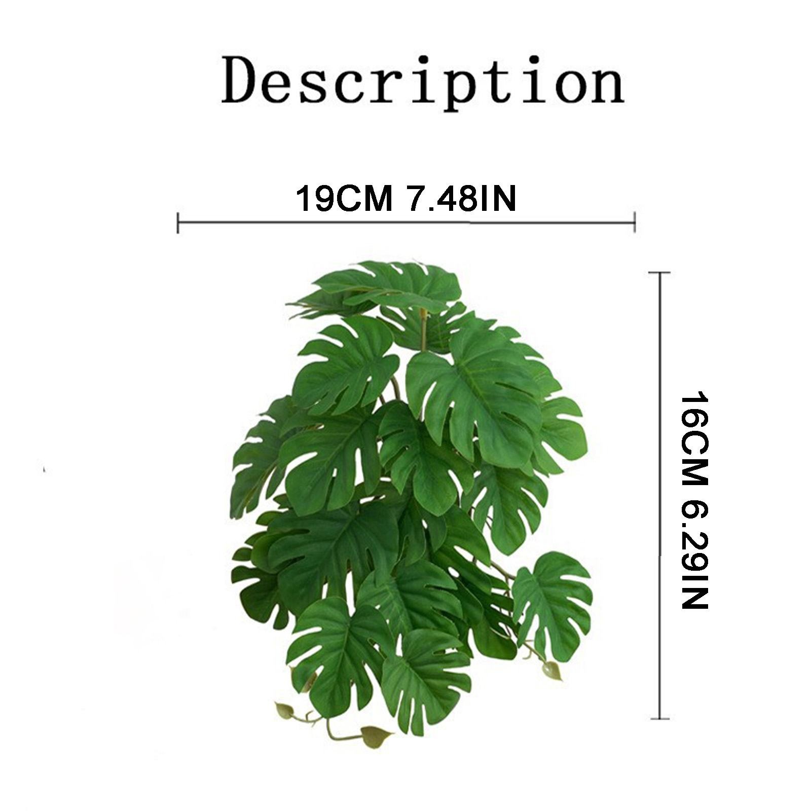 thumbnail video image 2 of Reptile Terrarium Artificial Hanging Plants Suction Cup Monstera for Amphibian Habitat Tank Landscape Decor,Realistic Artificial Flowers,Artificial flowers仿真花, 2 of 9