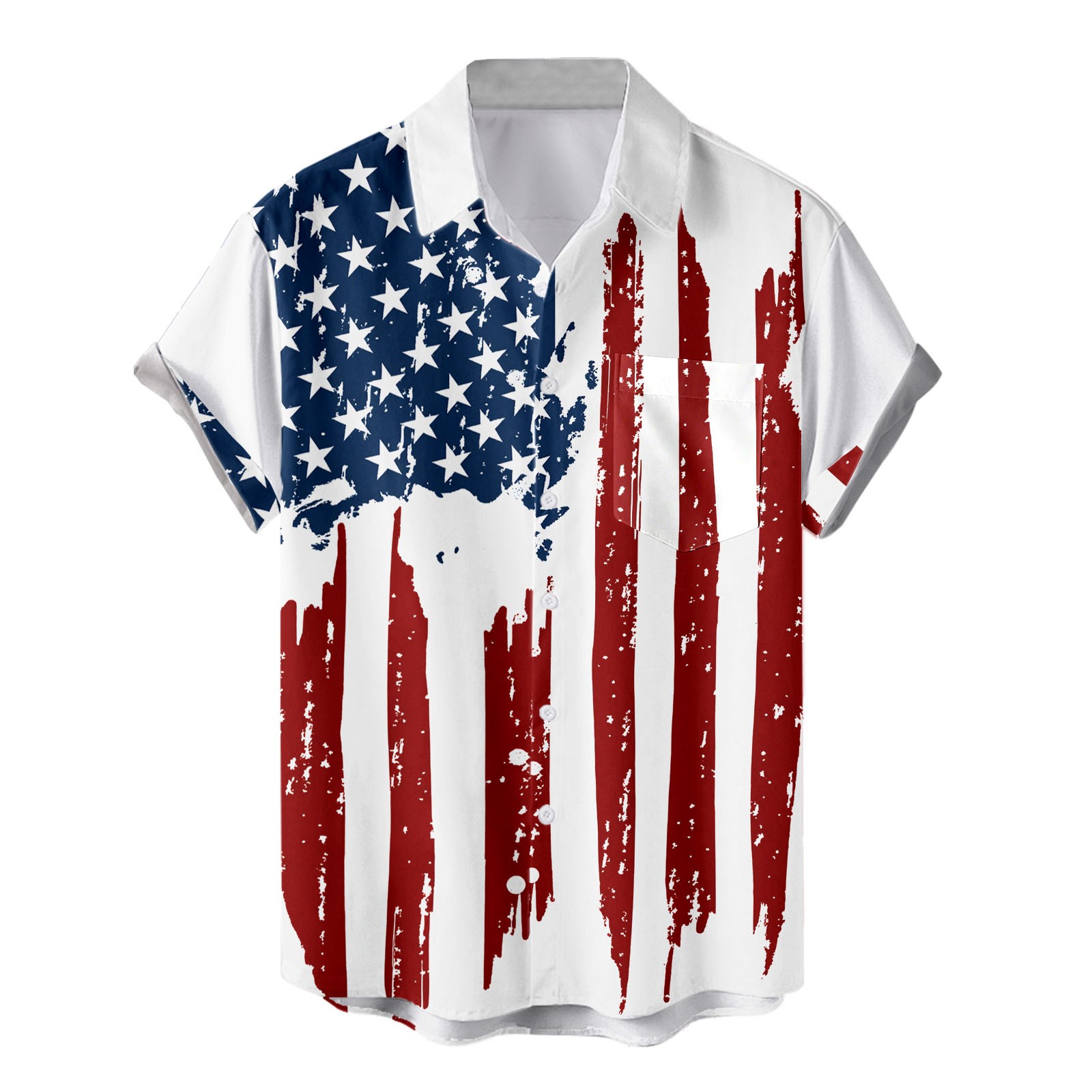thumbnail video image 2 of XINPING USA 250th Anniversary Shirt Men’s Patriotic American Flag Print Shirt, Short Sleeve Button Down Casual Top, 250th Anniversary Independence Day Shirt for Summer Celebrations, 2 of 5