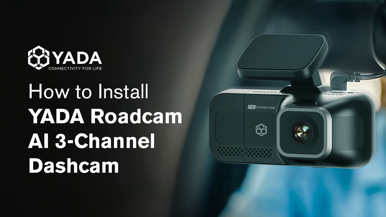 YADA Roadcam AI 3-Channel Dash Cam with AI-Powered Driver