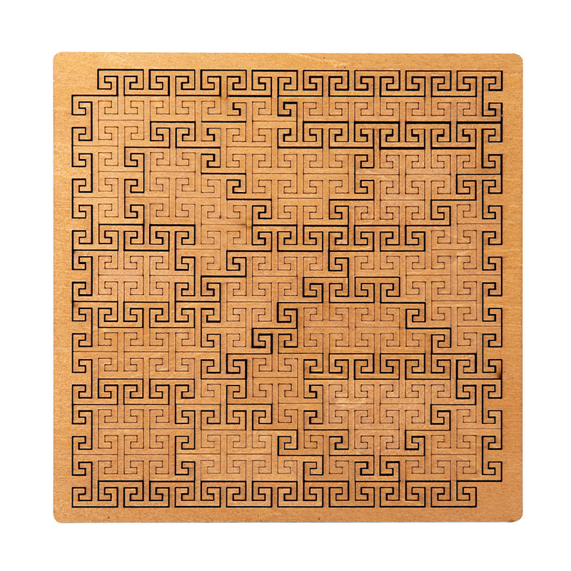 thumbnail video image 2 of Fractal Tray Puzzles with Unique Irregular Wooden Pieces, Hard Difficult Mind Bending Jigsaw for Adults Featuring Portable Frame and Challenging Brain Game Design, 2 of 8
