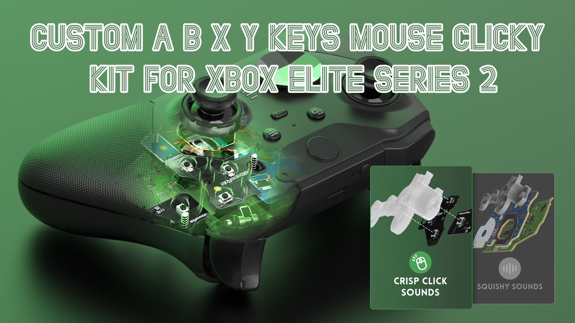eXtremeRate Clicky ABXY Buttons for Xbox Elite Series 2/Core - Tactile ...