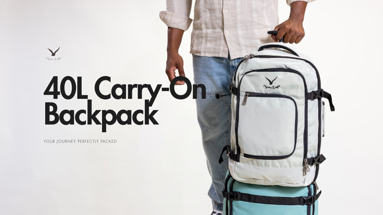 thumbnail video image 2 of Carry-On Travel Backpack (40L) – Hynes Eagle – Pistachio, 2 of 9