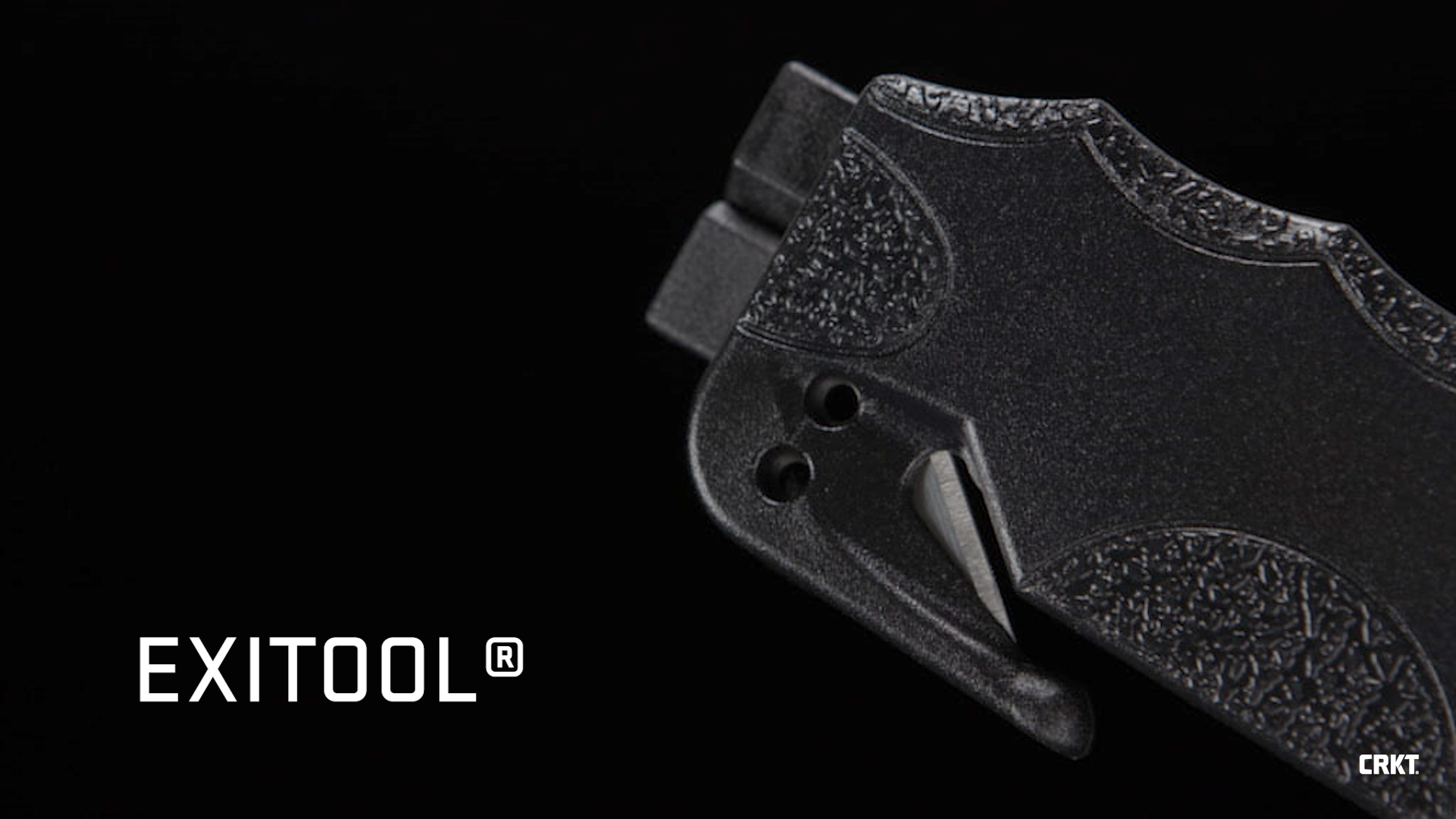 thumbnail video image 2 of CRKT Exitool Compact Emergency Response Multi-Tool Accessory: Strap Cutter, Glass Breaker, Glass-Reinforced Nylon Handle, 9031, 2 of 9