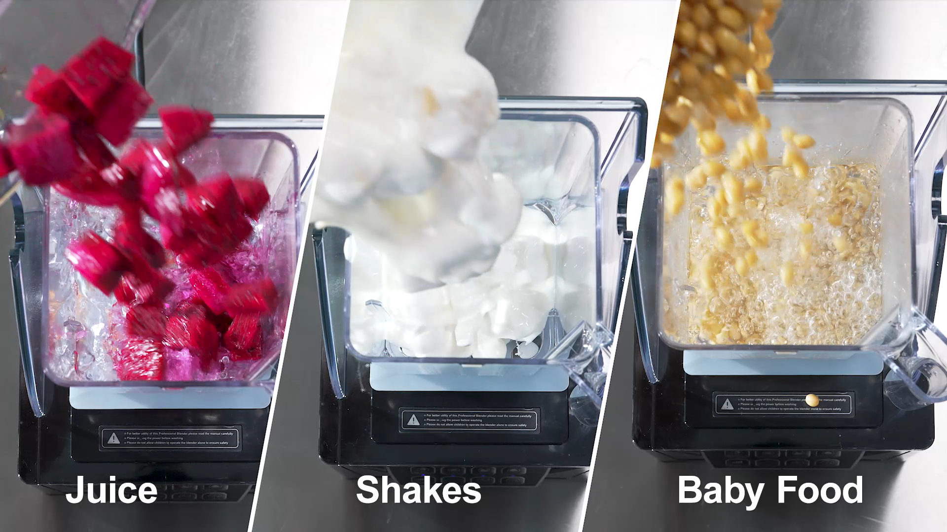 thumbnail video image 2 of Commercial Blender, 2200W 2.95 HP Professional Blender with Quiet PC Sound Enclosure, 70 Oz / 2L Large Heavy Duty Blenders with 9 Speeds, Timer, Self-Cleaning, 5 Presets For Shake and Smoothie, 2 of 9