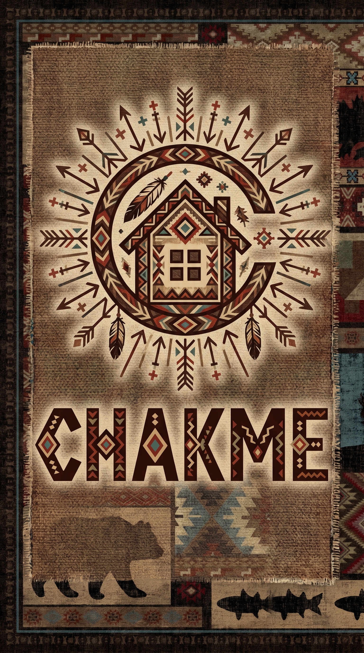 thumbnail video image 2 of CHAKME 5'x7' Rustic Cabin Lodge Area Rug Machine Washable Non Slip Bear Deer Southwestern Pattern Low Pile Floor Mat Living Room Bedroom, 2 of 9