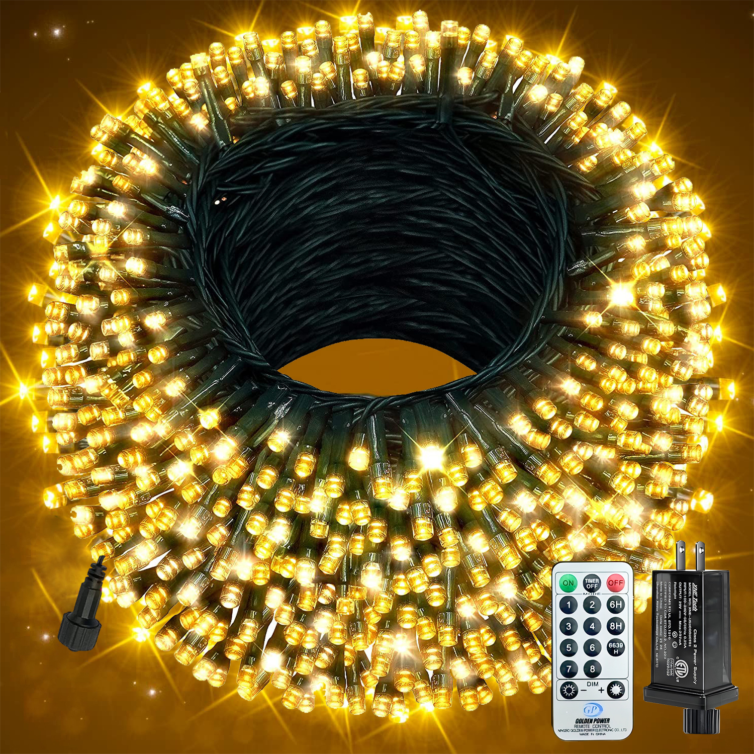 thumbnail video image 2 of ZOEYKIMLO Upgraded 128FT 360 LED Christmas Lights Connectable, Memory Function & Timer & 8 Modes, IP64 Waterproof Christmas String Lights for Xmas Tree Holiday Party Garden Decor, 2 of 8
