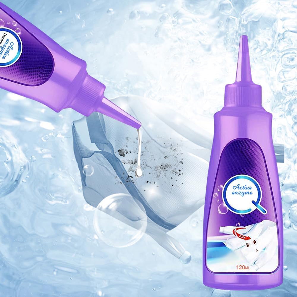 thumbnail video image 2 of Active Enzyme Laundry Stain Remover, 2025 New upgraded White Shirt Garment Stubborn Stain Cleaner Oil Remover, Active Enzyme Clothing Stain Remover Collar Stain Removal Spray, 2 of 10